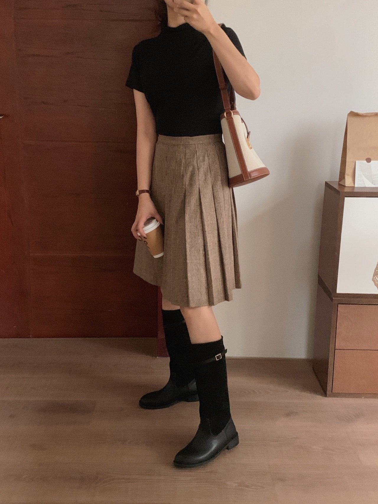 Hazel suede belted long boots-2col