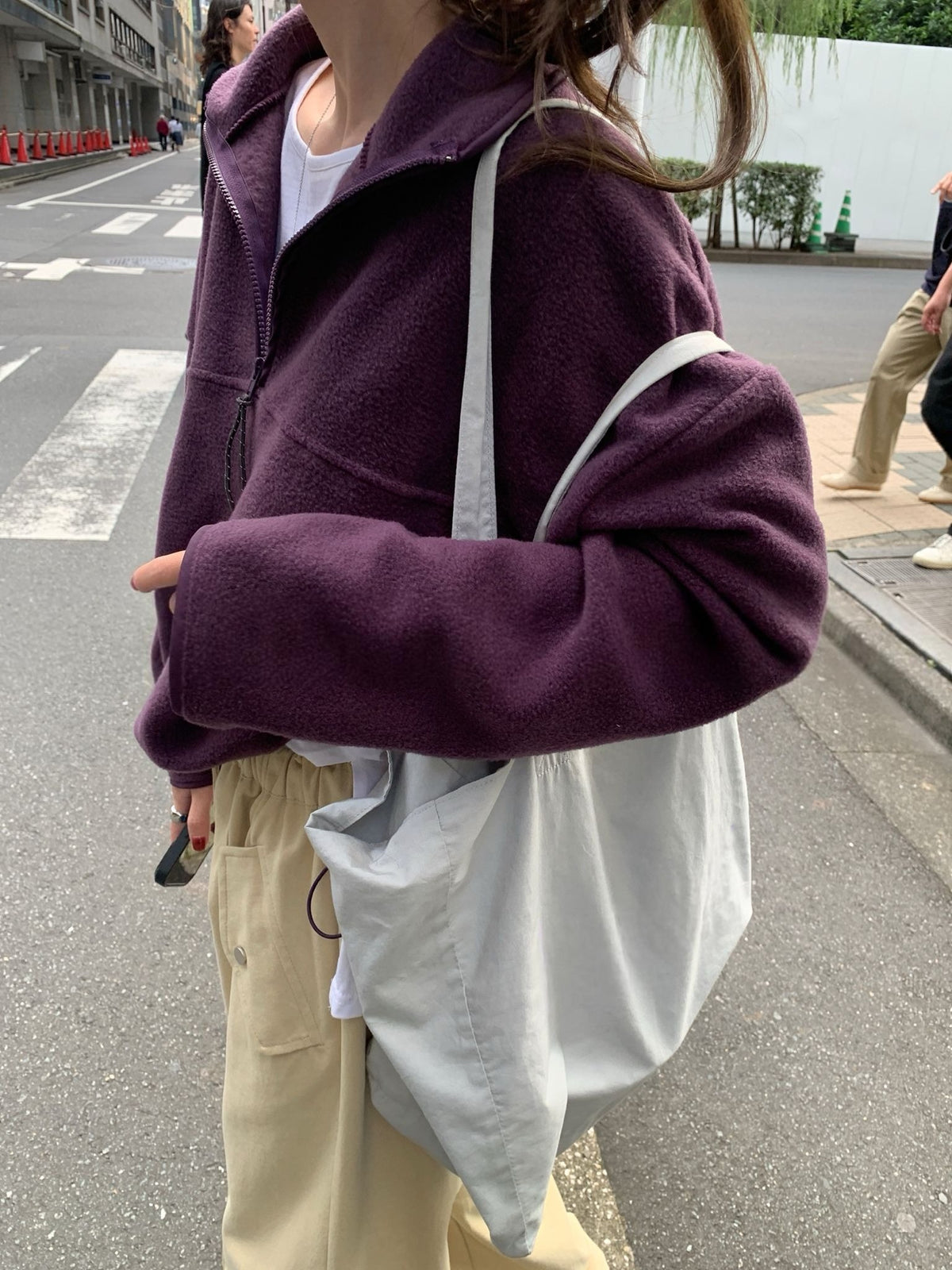 every fleece half zip up-5col