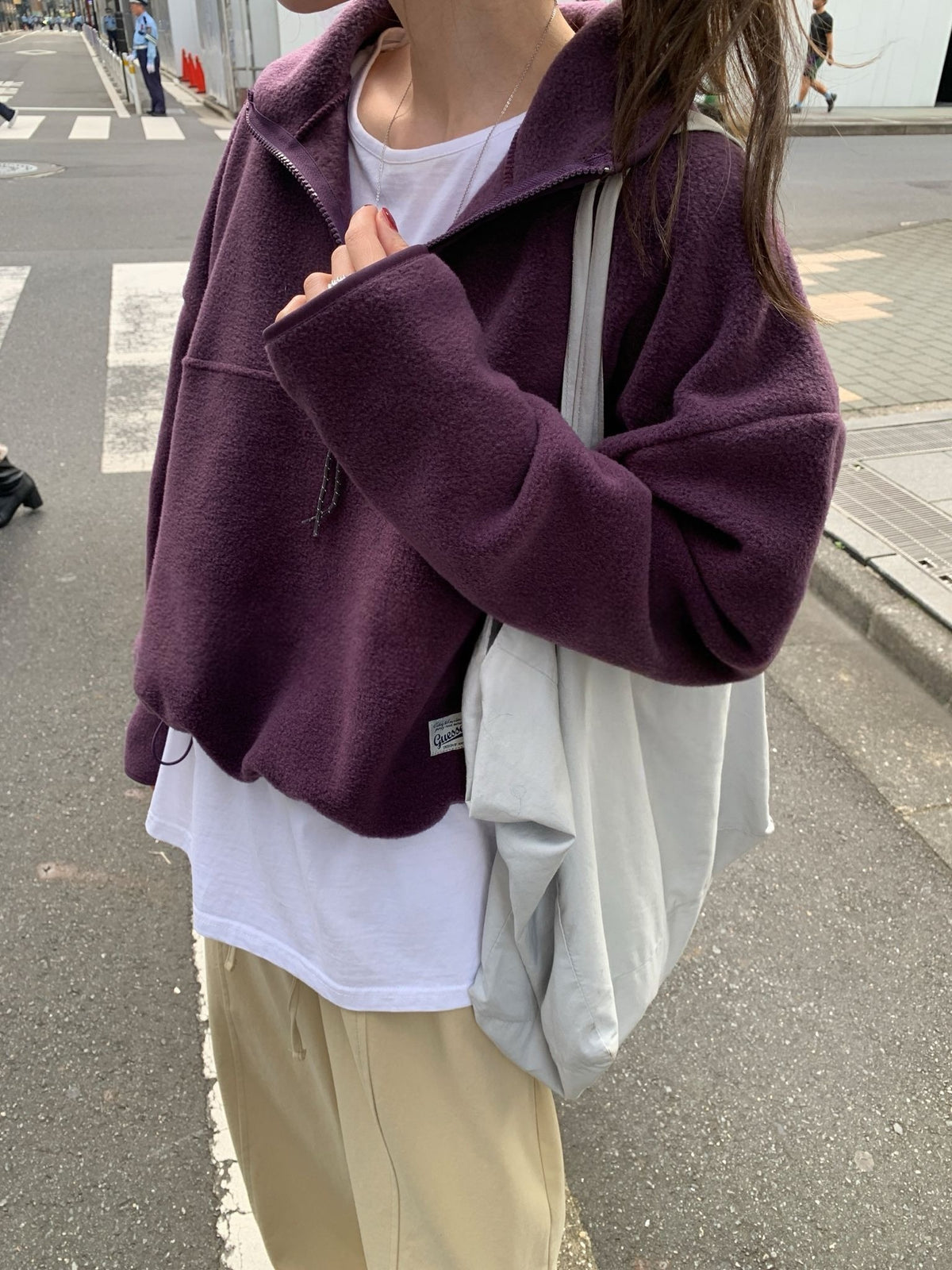 every fleece half zip up-5col