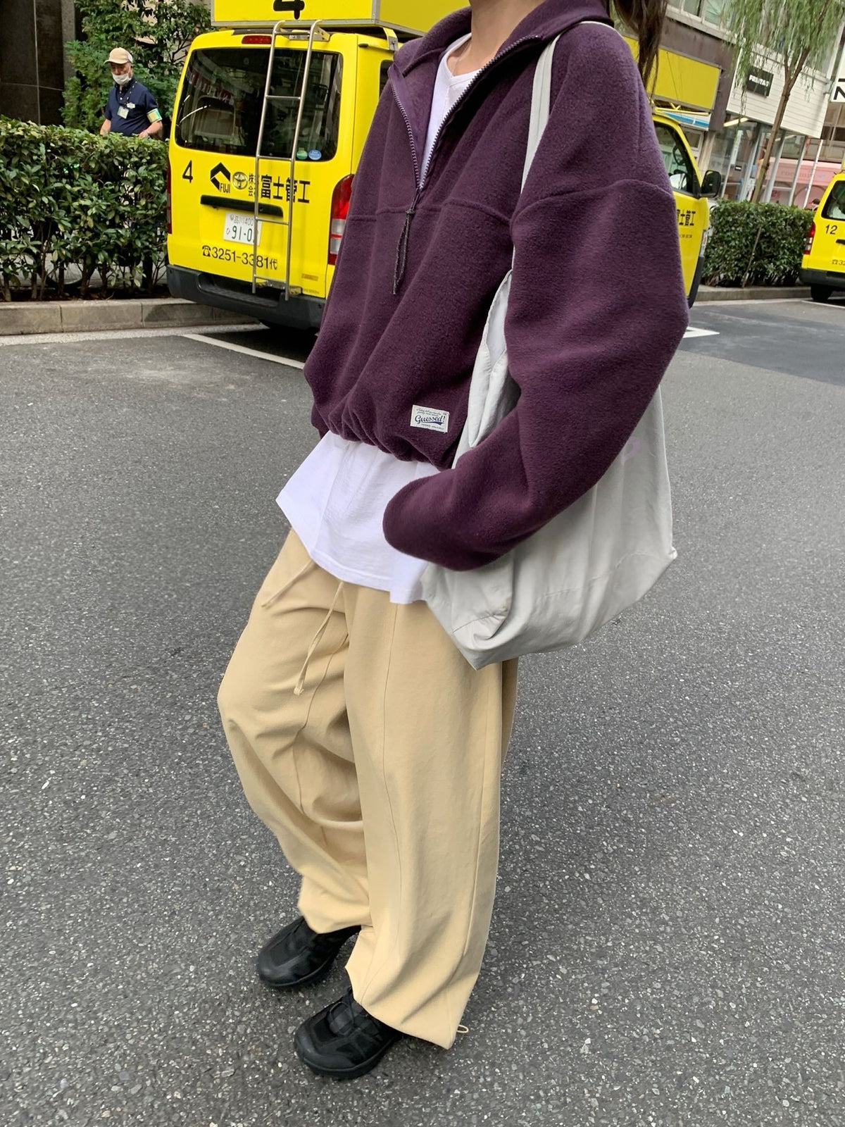 every fleece half zip up-5col