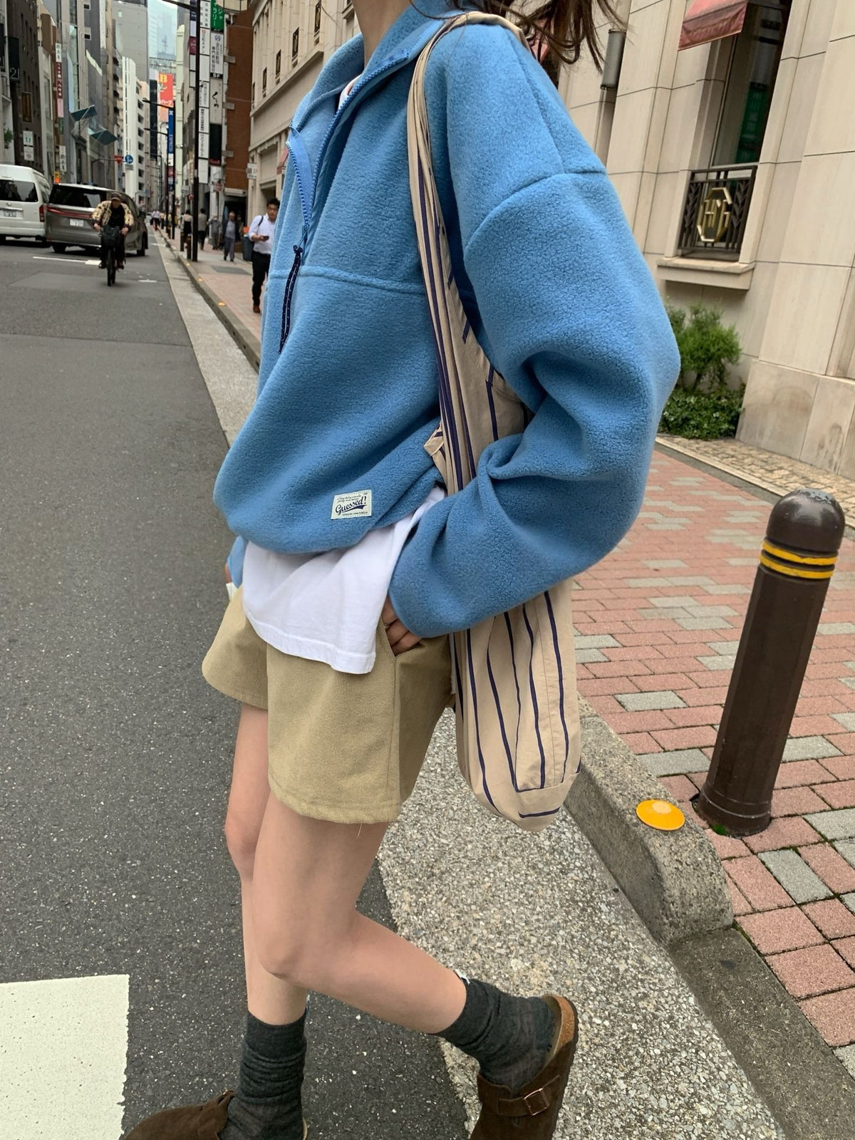 every fleece half zip up-5col