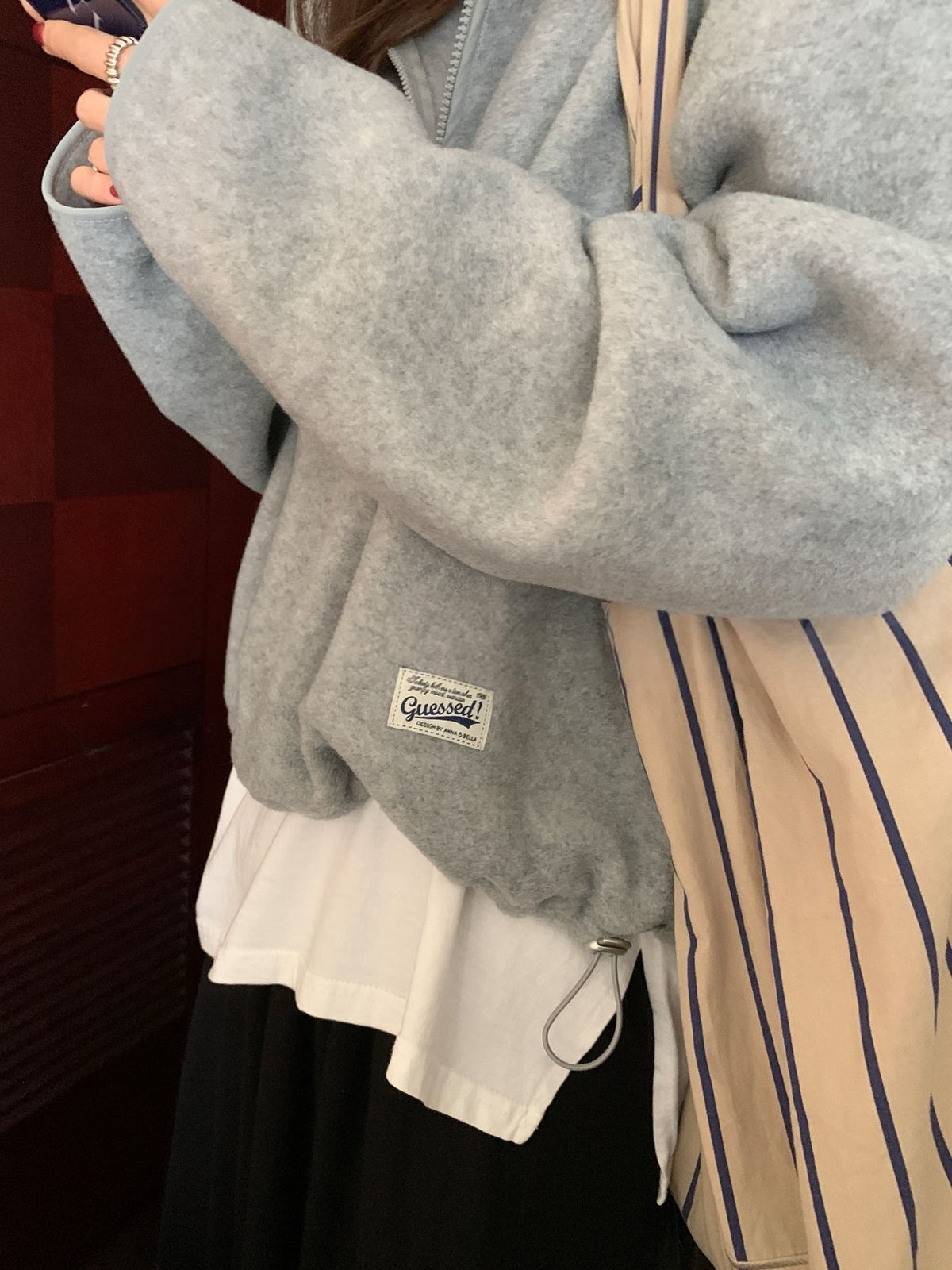 every fleece half zip up-5col