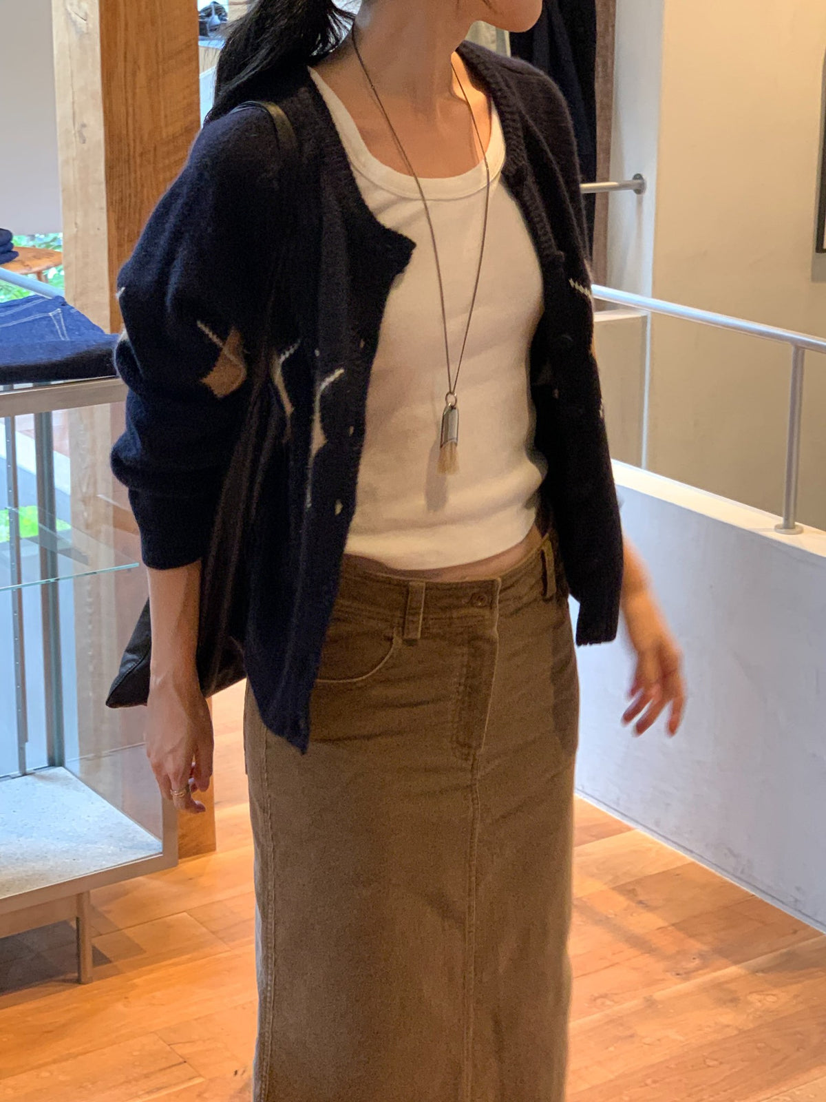 Argyle cardigan-3col