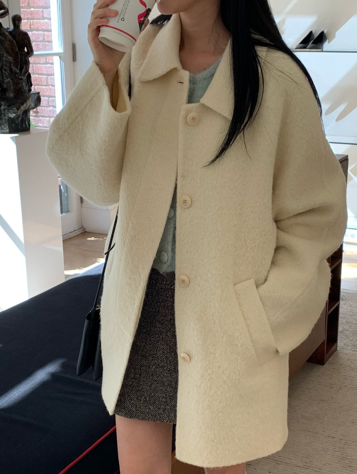ove alpaca hand coat-2col
