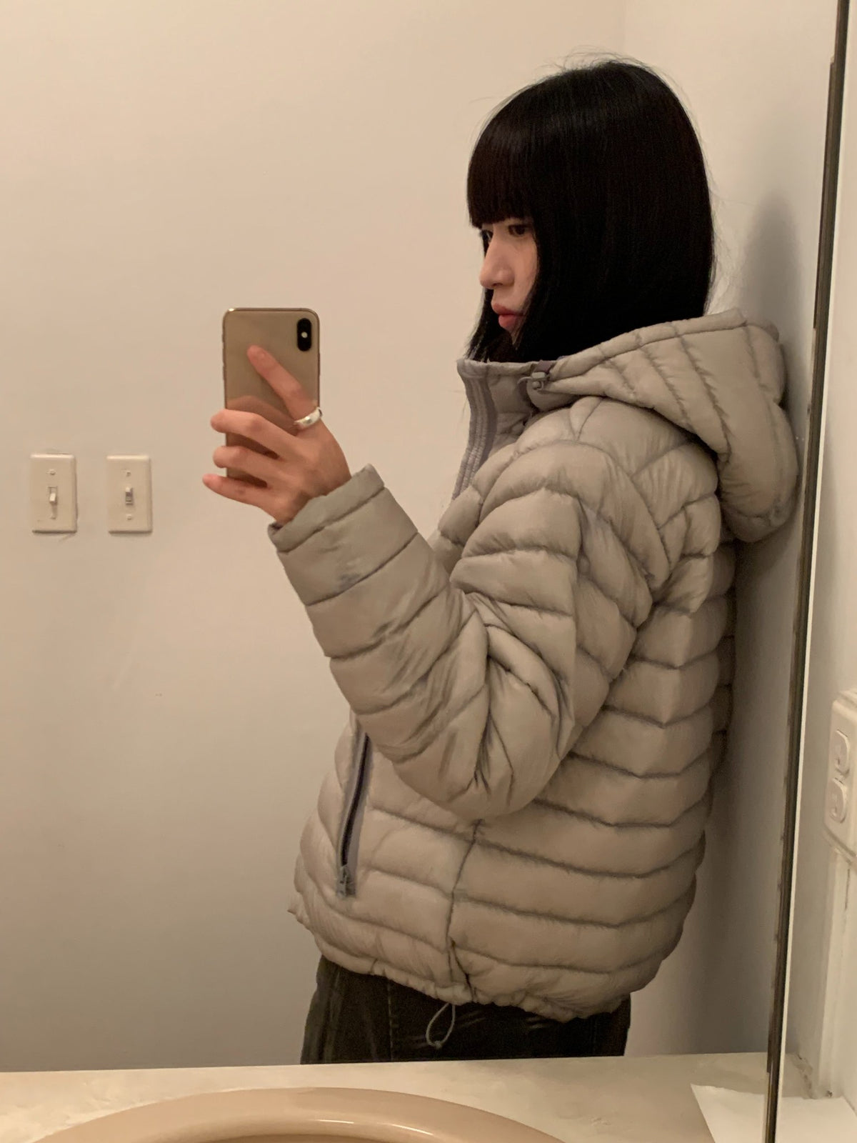 sheer shell down jacket-4col
