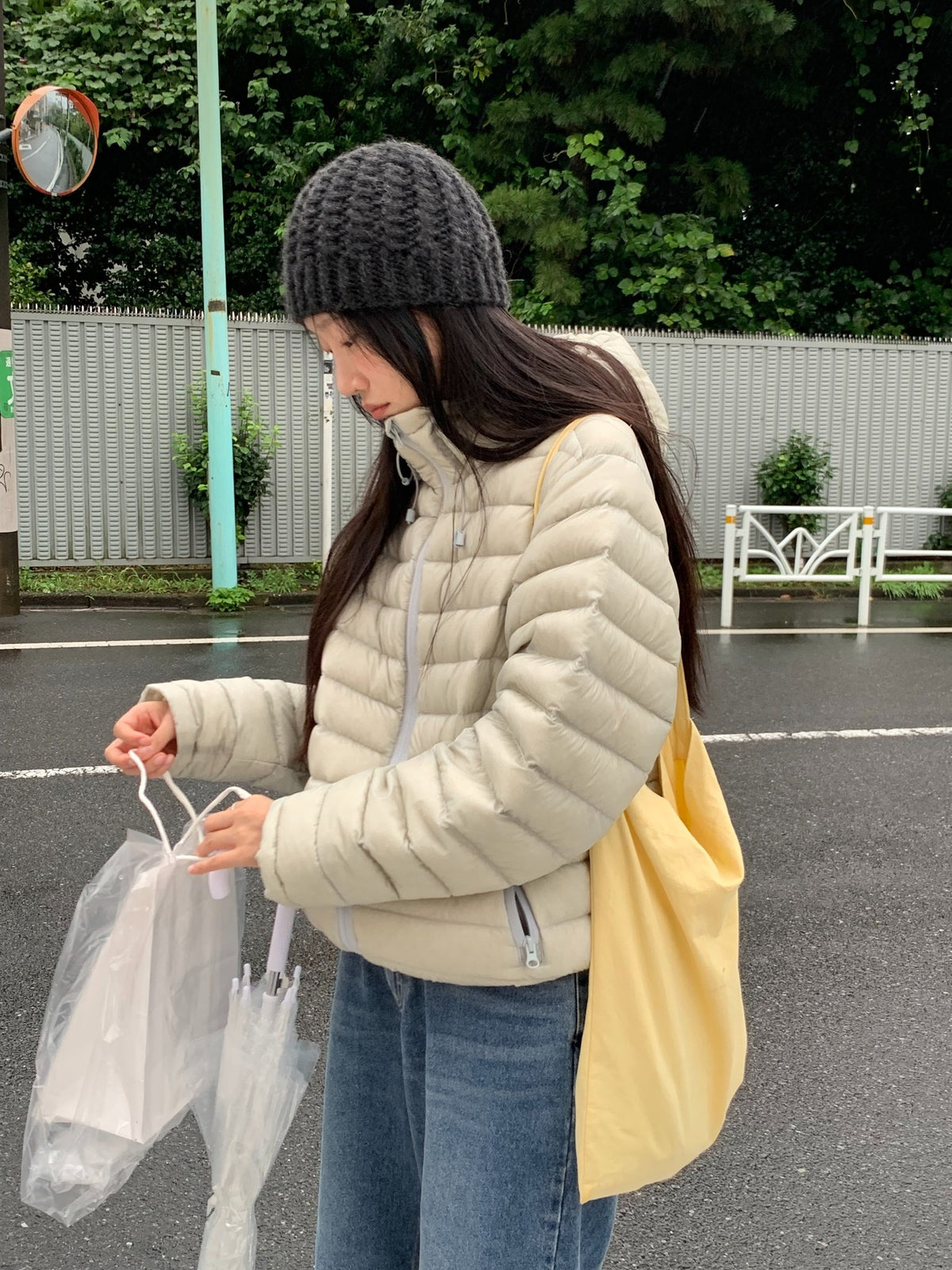 sheer shell down jacket-4col