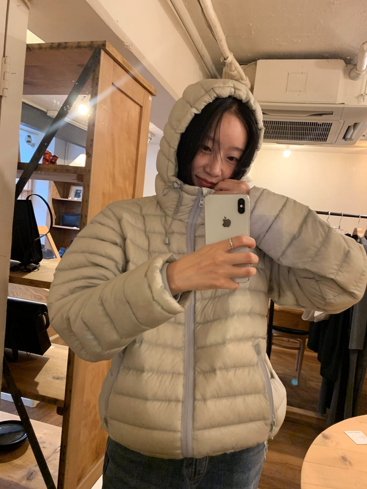sheer shell down jacket-4col