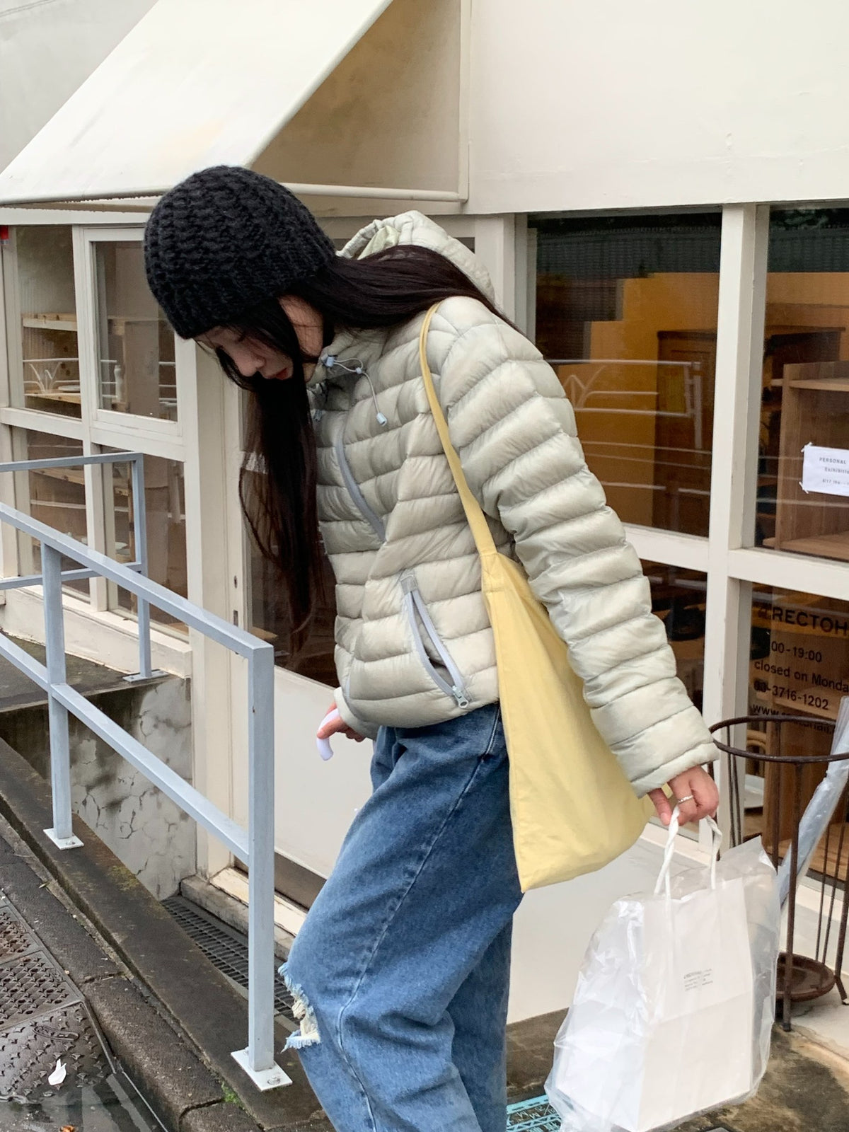 sheer shell down jacket-4col