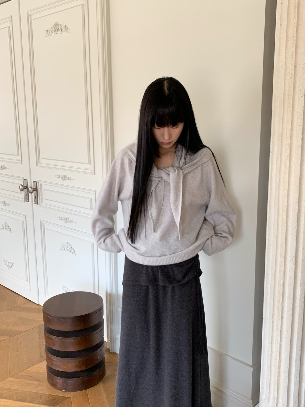 Mare shawl knit set-3col