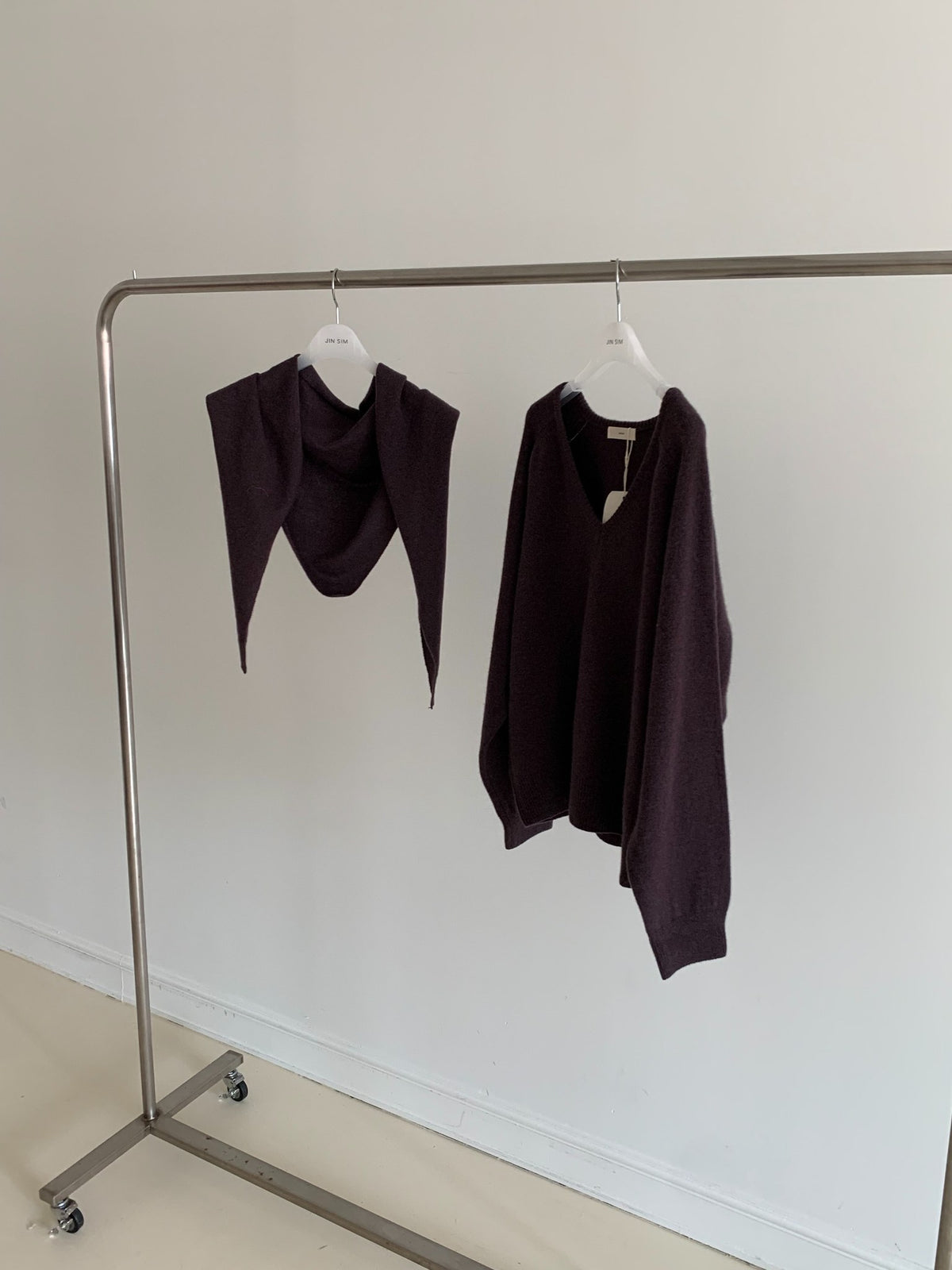 Mare shawl knit set-3col