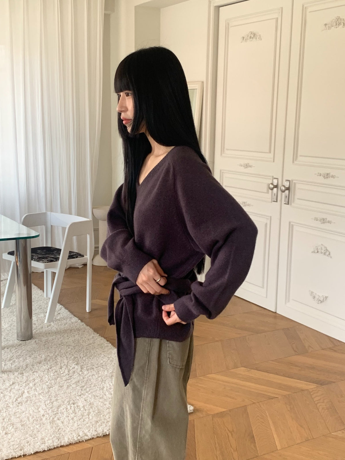 Mare shawl knit set-3col