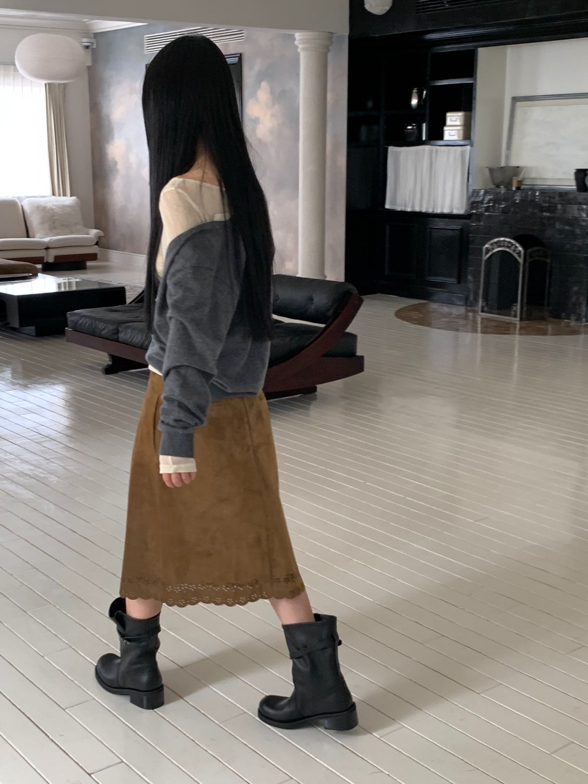 more suede skirt