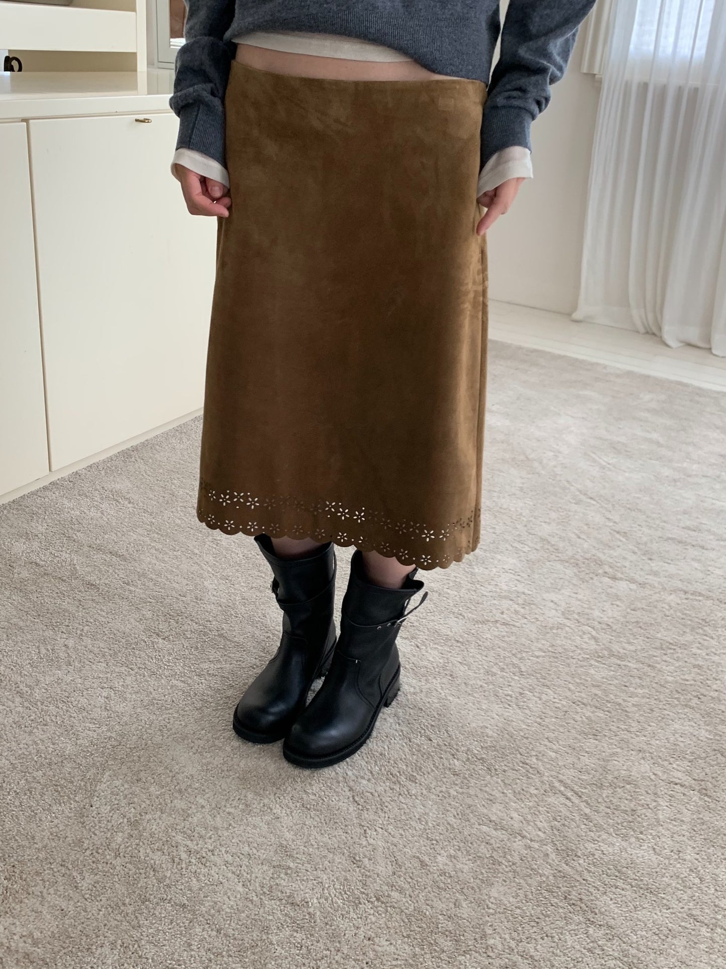 more suede skirt