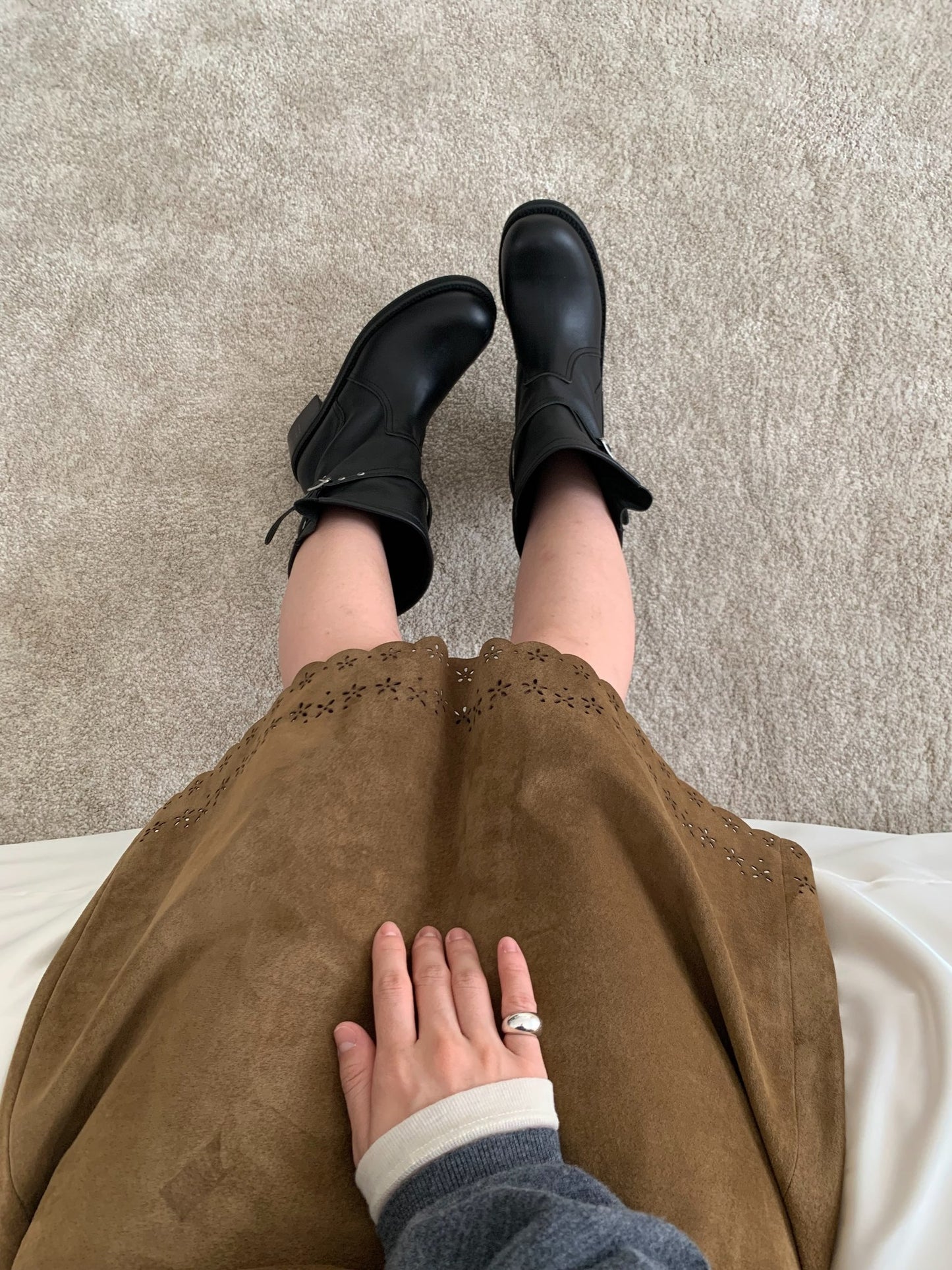 more suede skirt