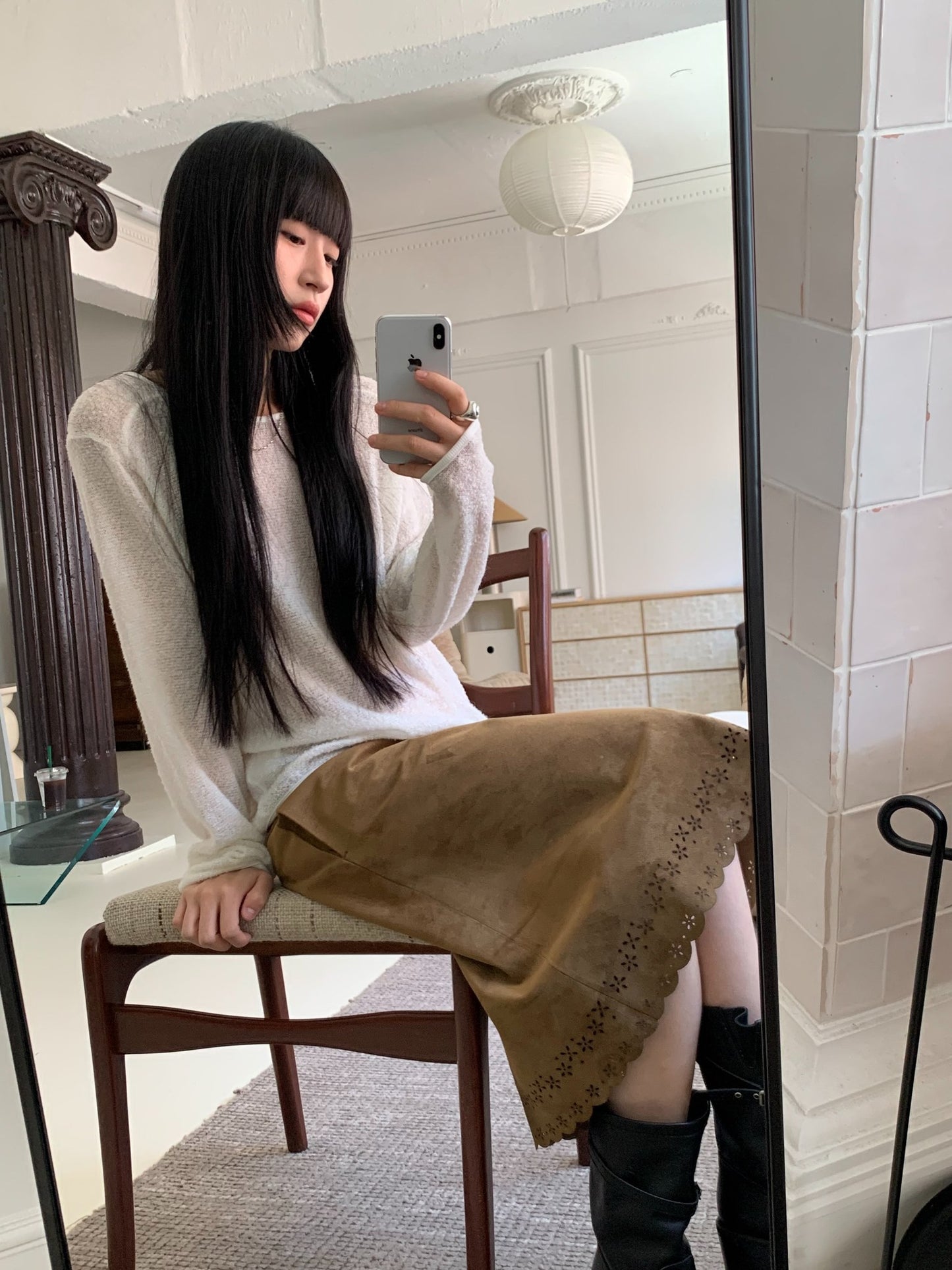 more suede skirt