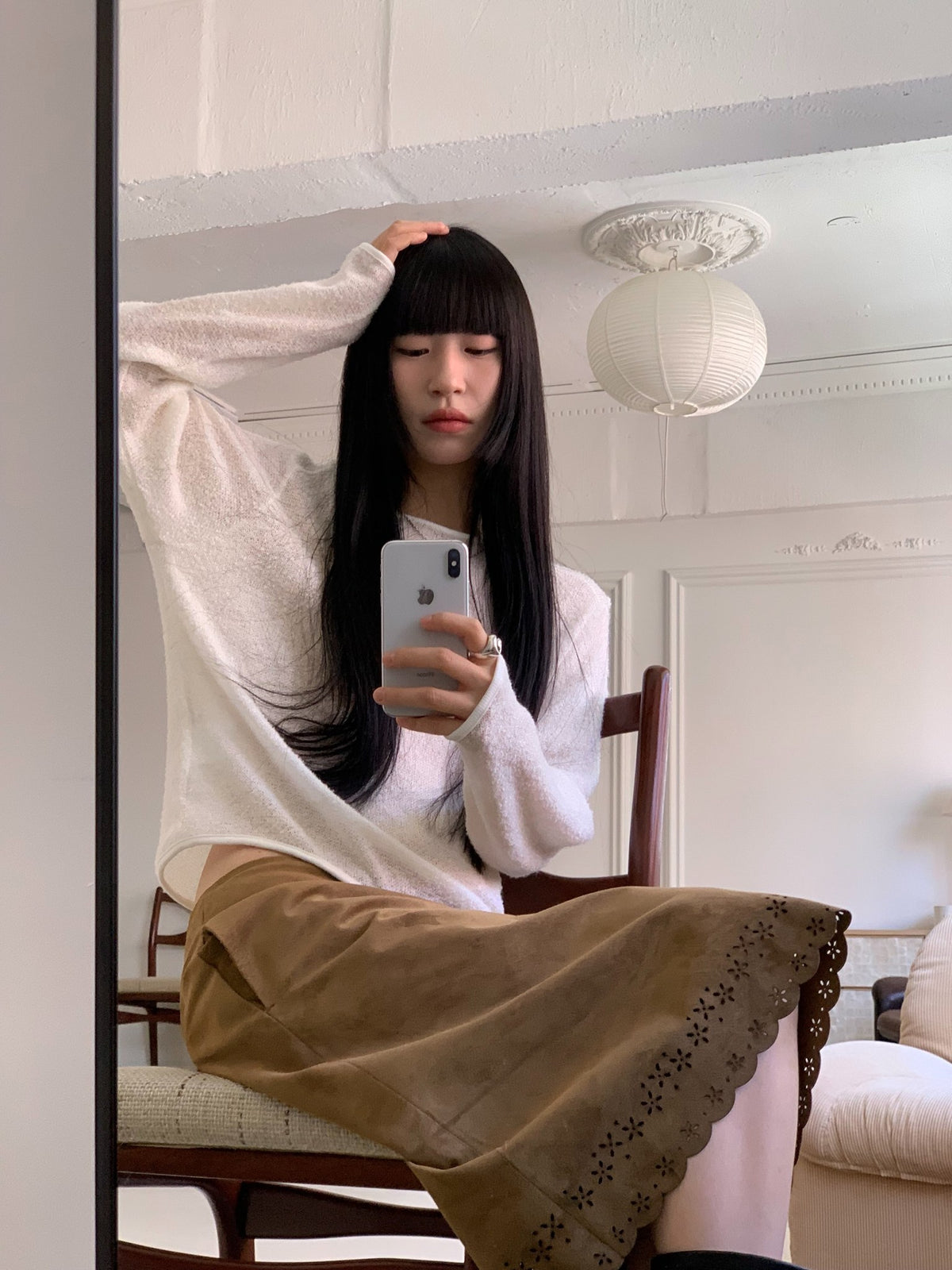 more suede skirt