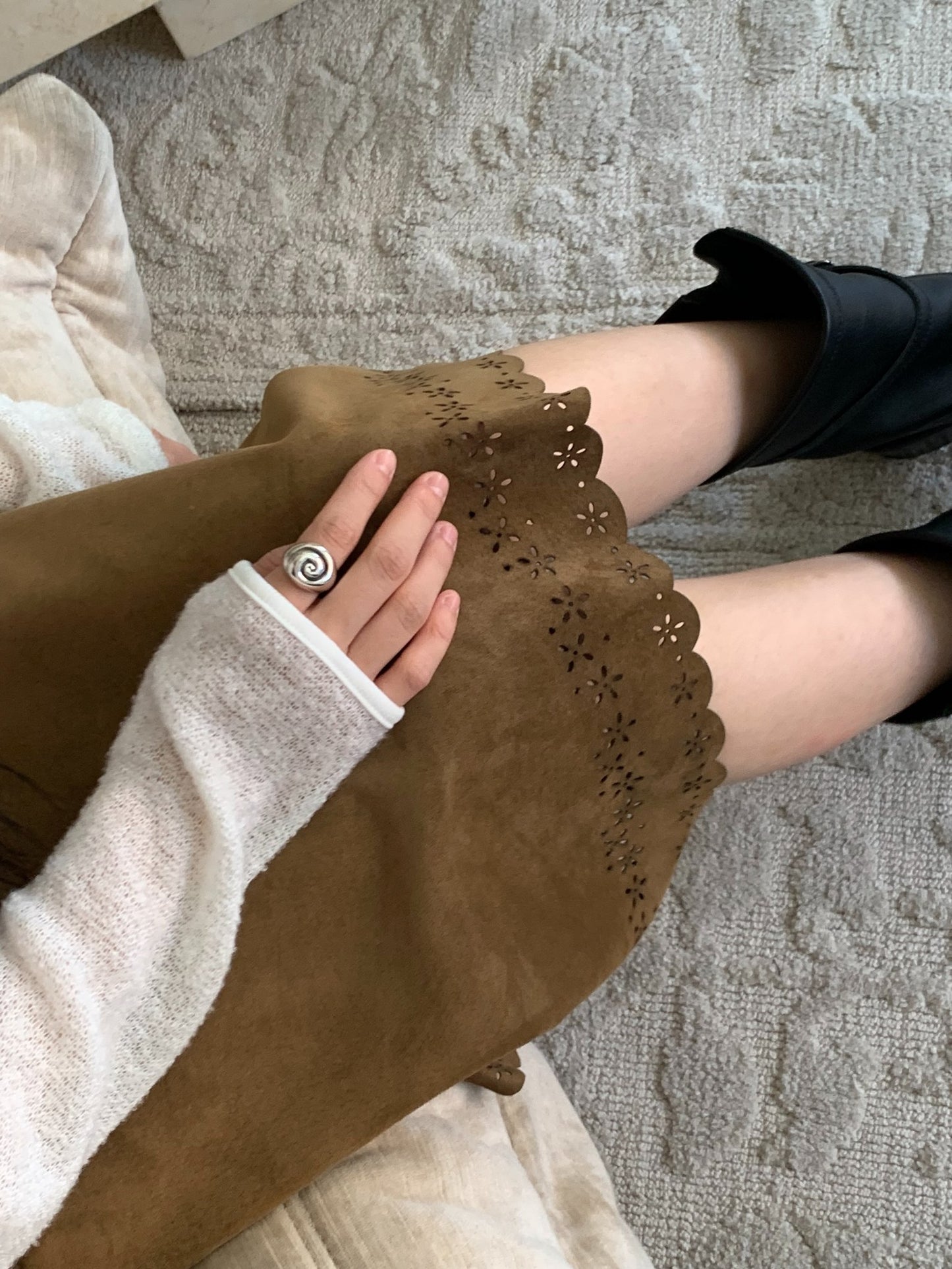 more suede skirt
