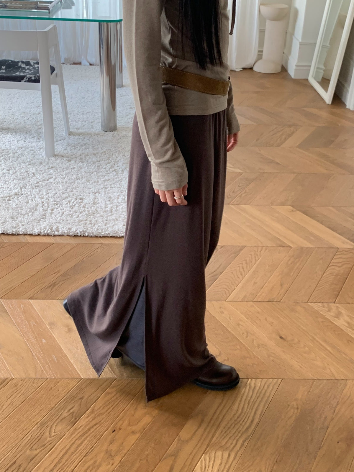 Reversible skirt-2col