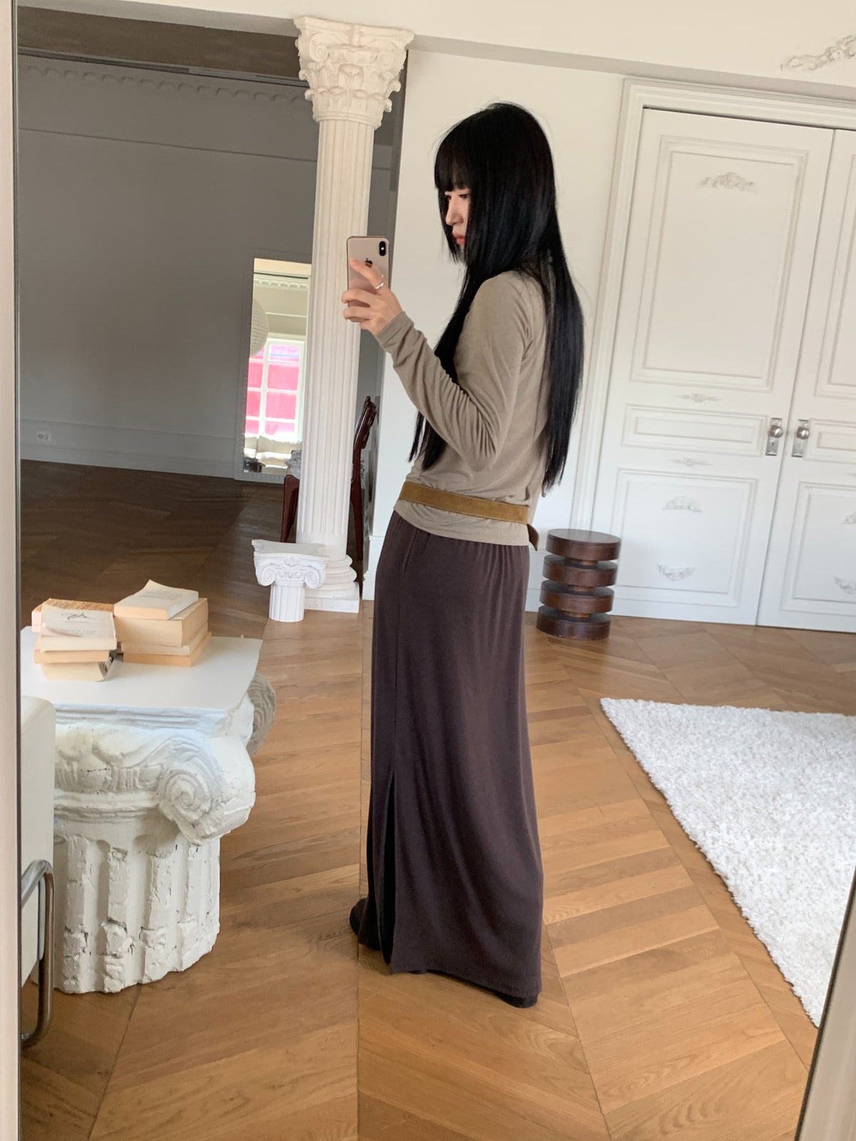 Reversible skirt-2col