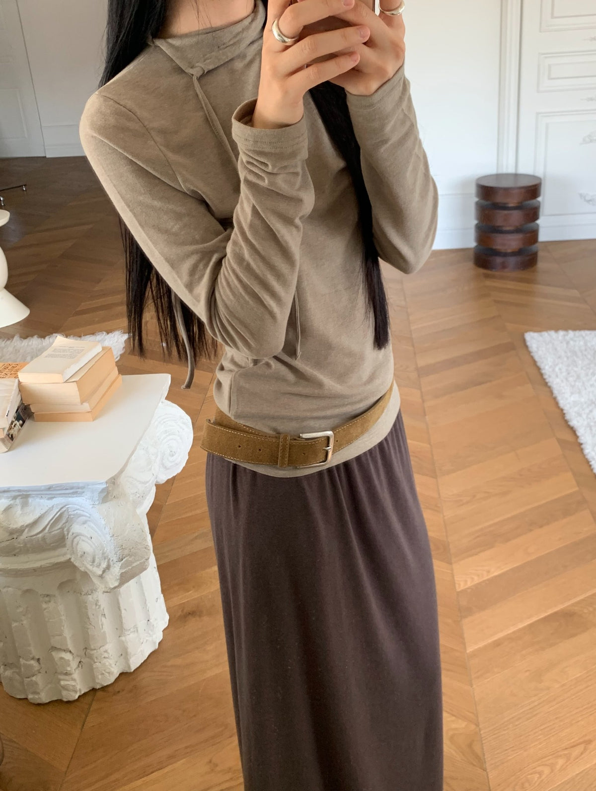Reversible skirt-2col