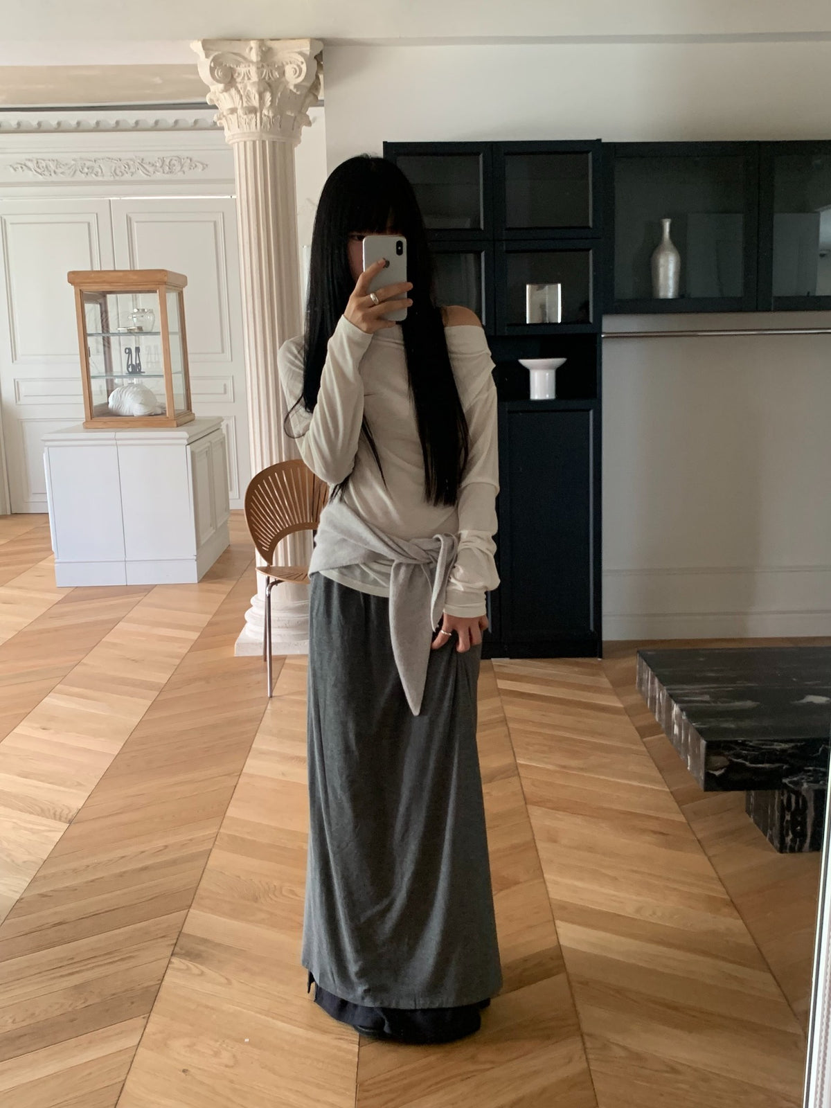 Reversible skirt-2col