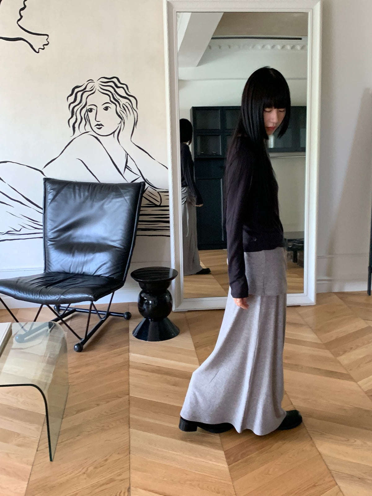 warming strap skirt-2col
