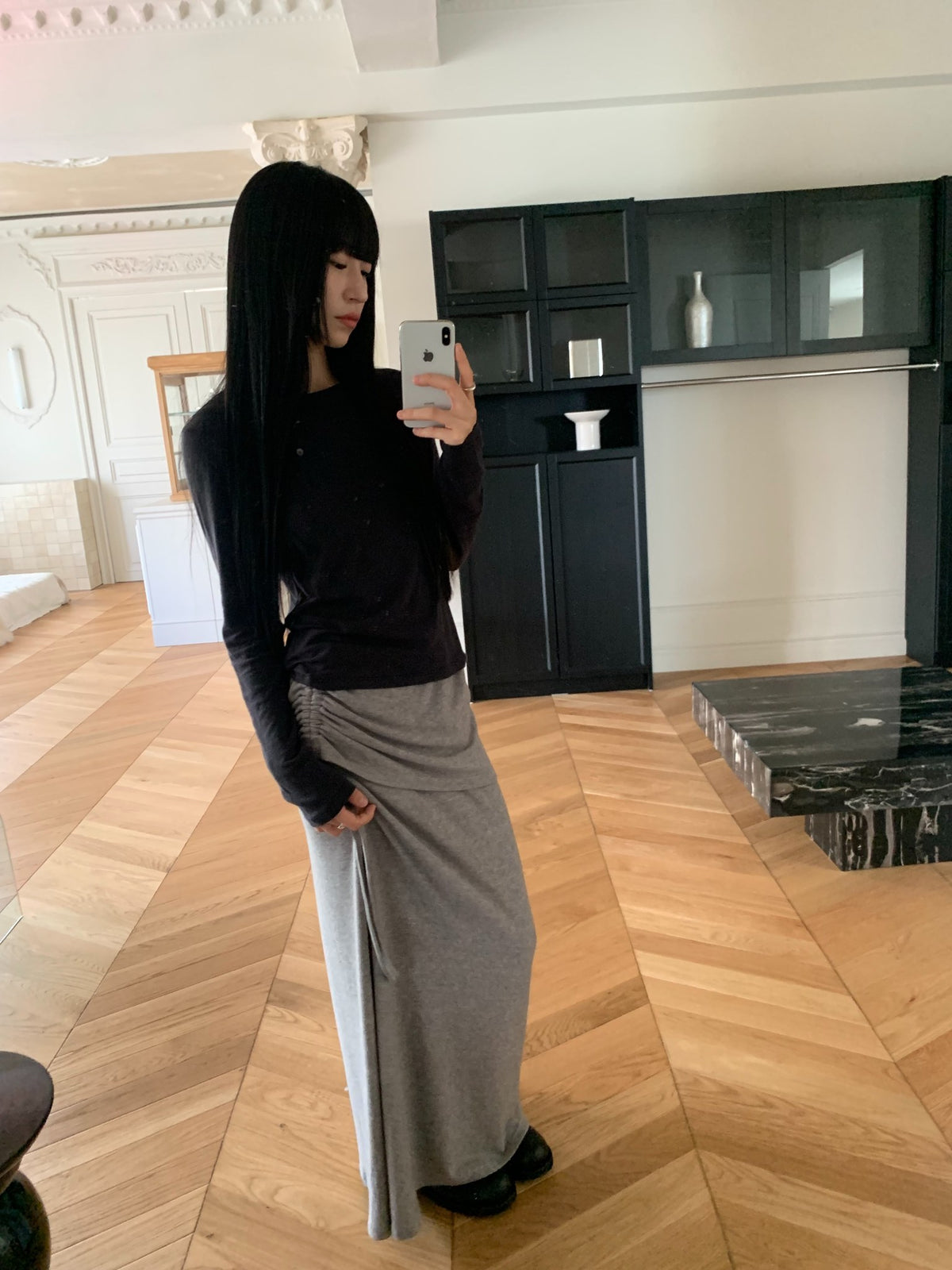 warming strap skirt-2col
