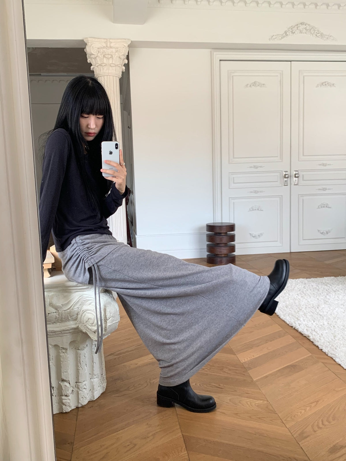 warming strap skirt-2col