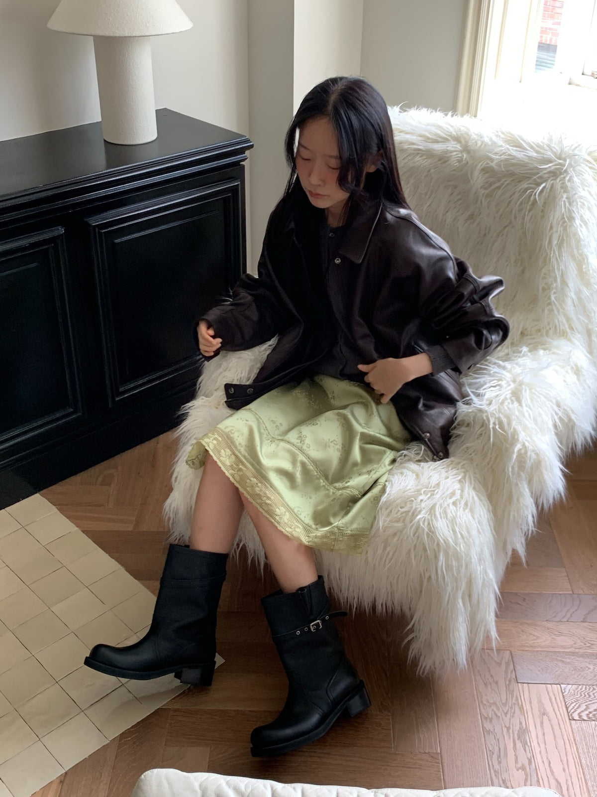rina jacquard skirt