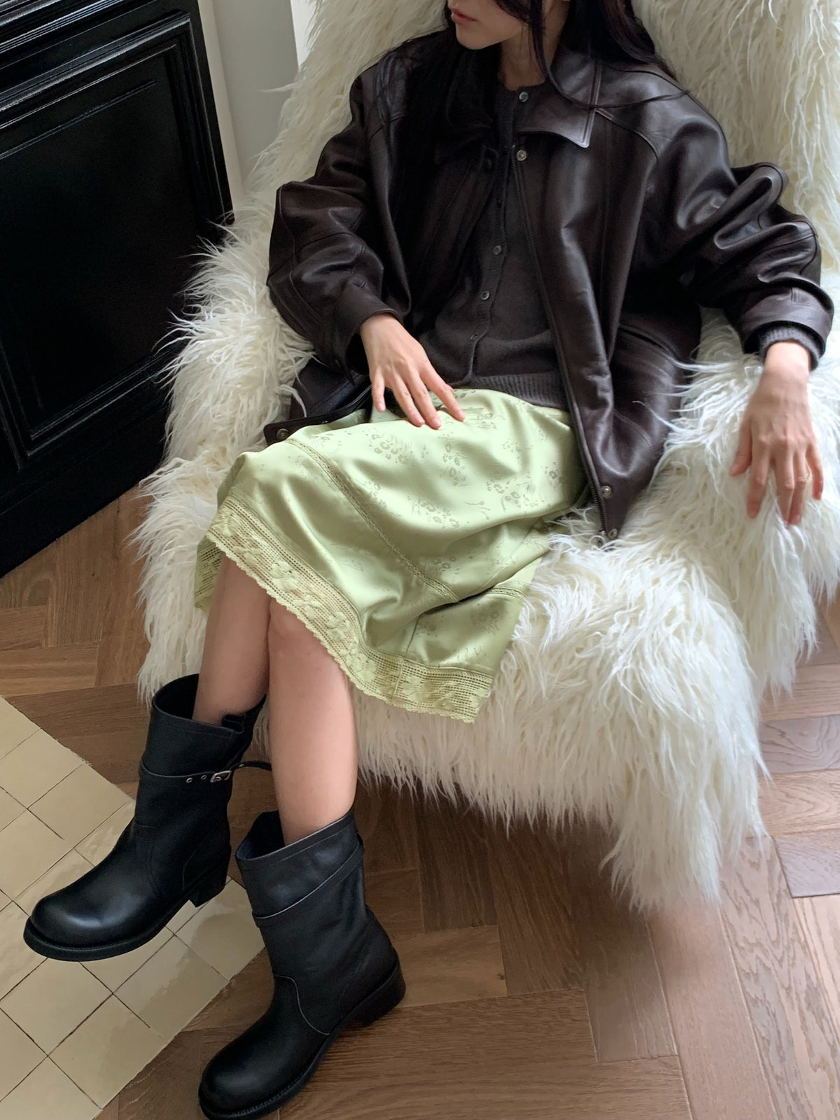 rina jacquard skirt
