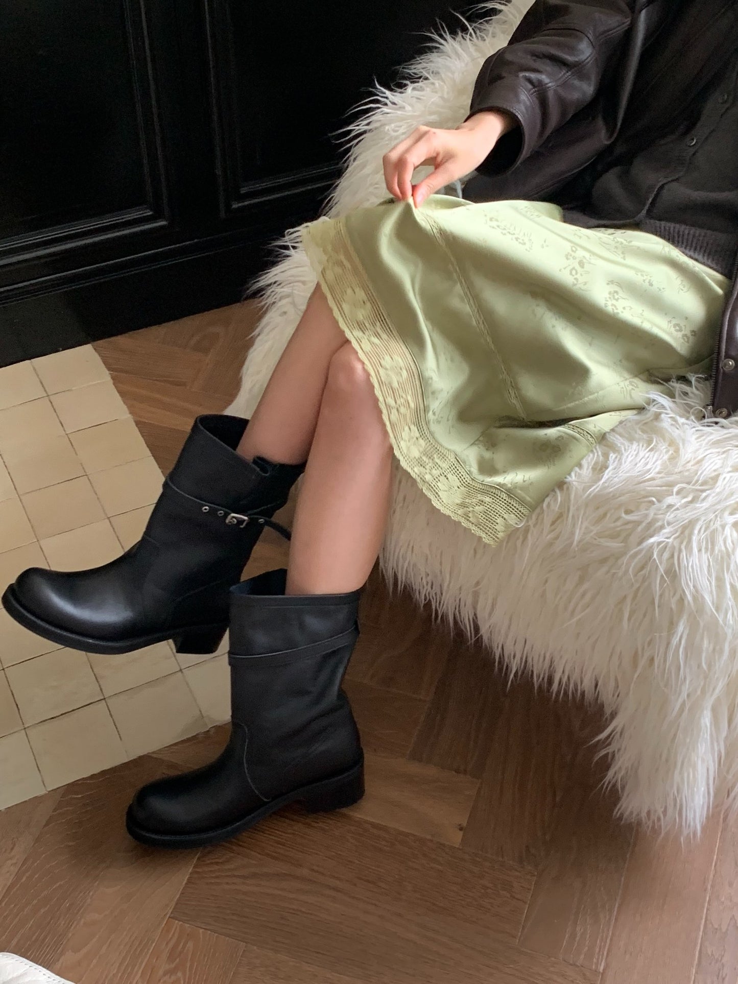 rina jacquard skirt