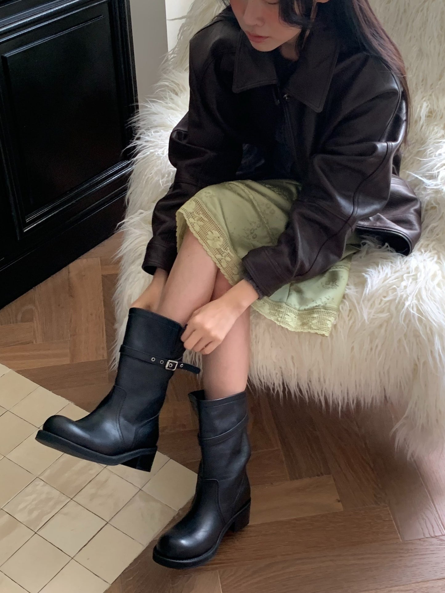 rina jacquard skirt