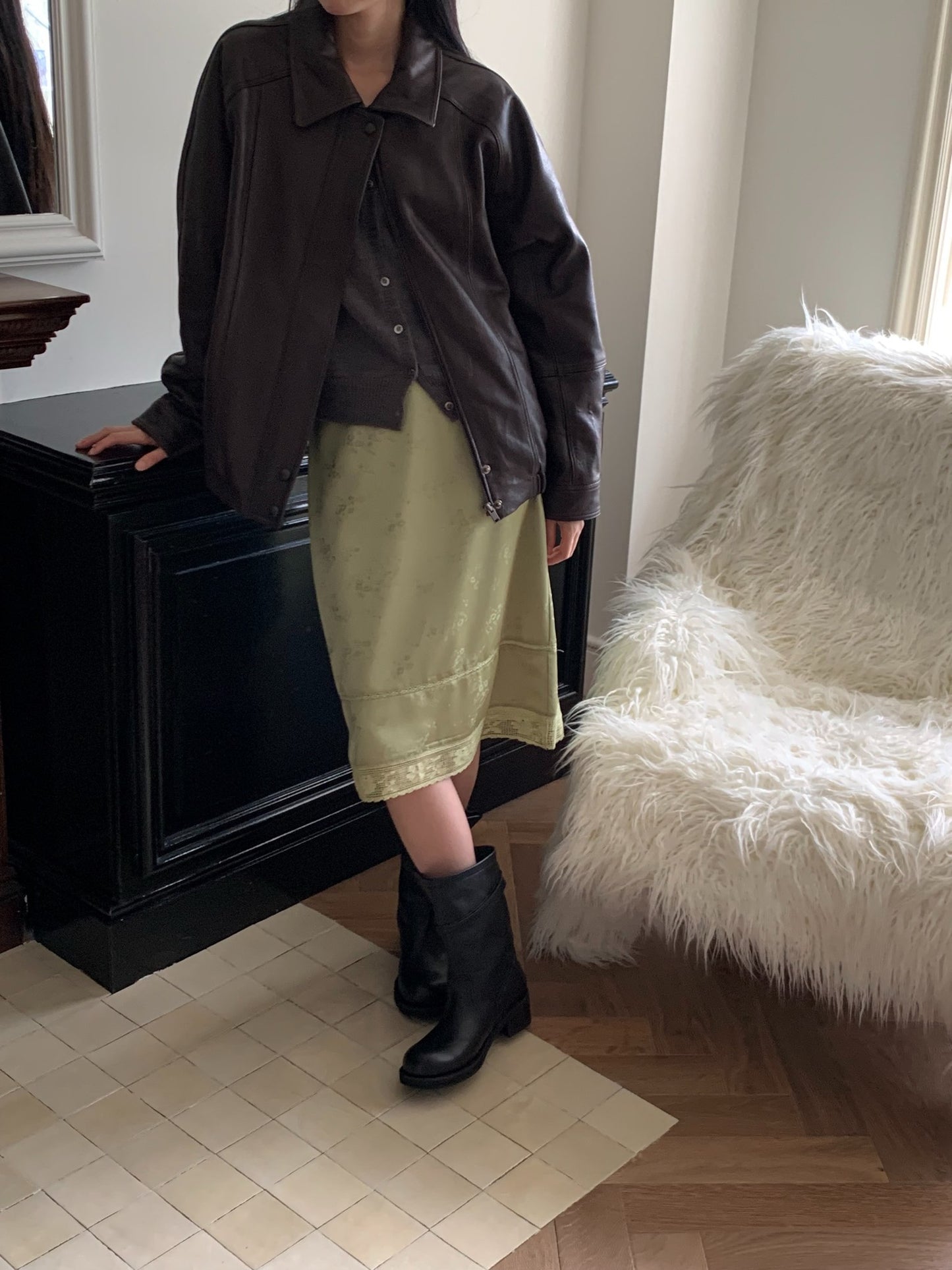rina jacquard skirt