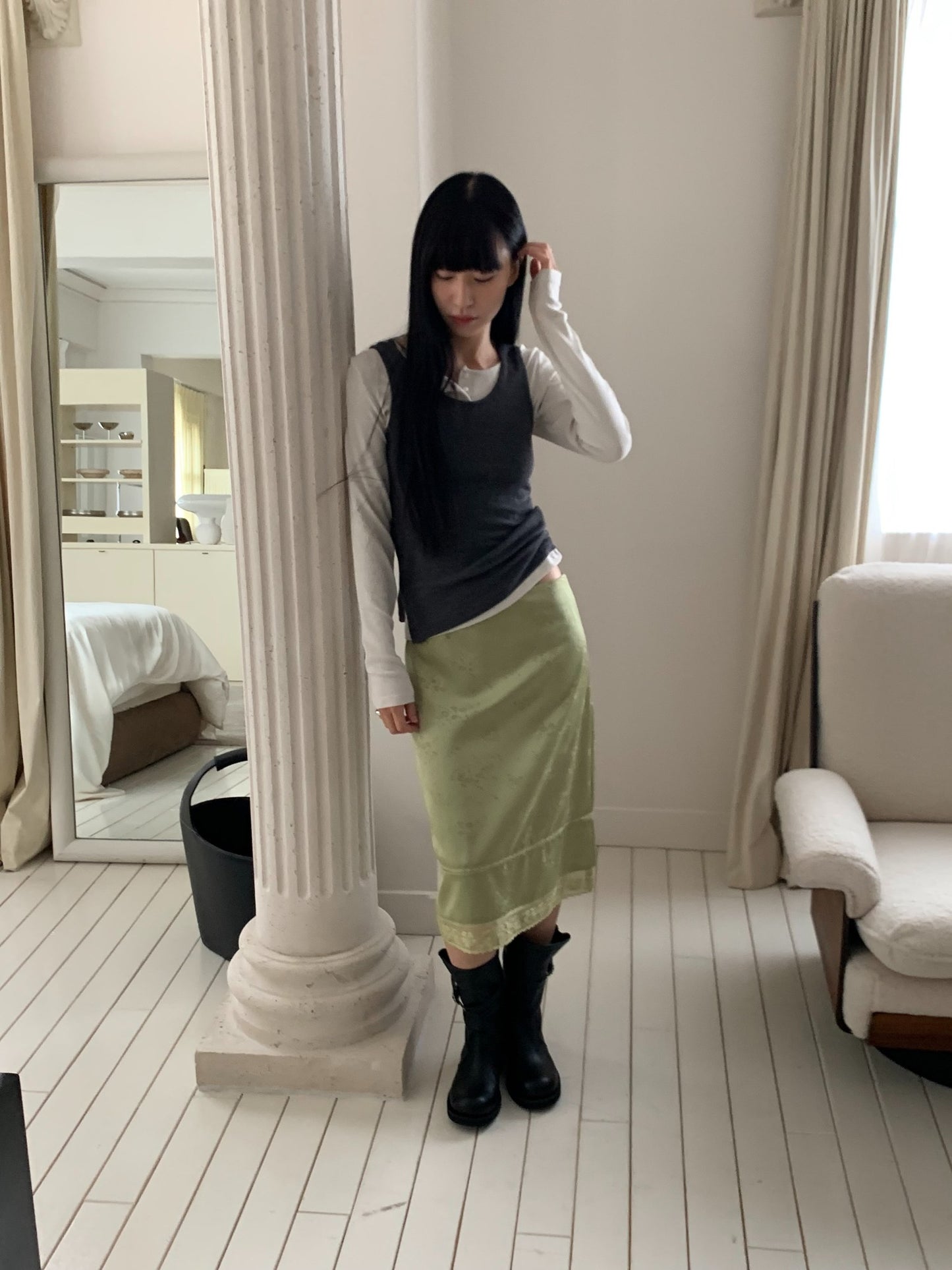 rina jacquard skirt