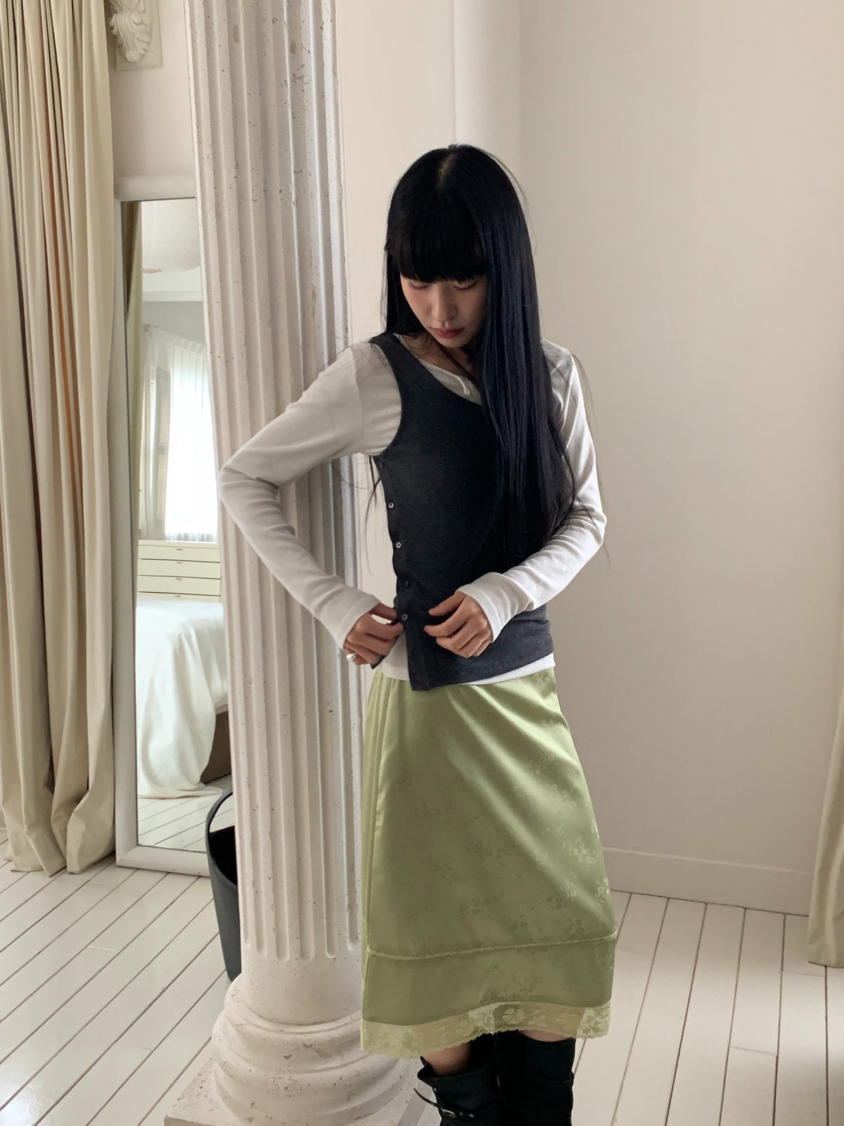 rina jacquard skirt