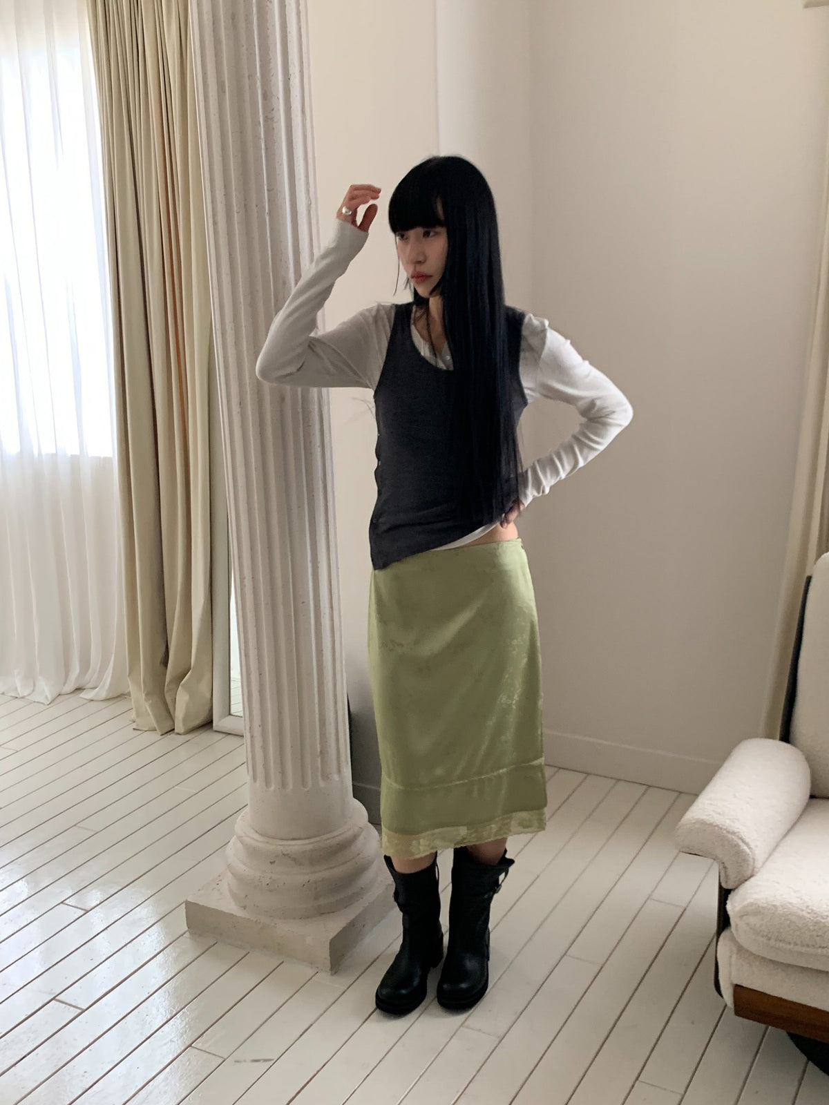 rina jacquard skirt
