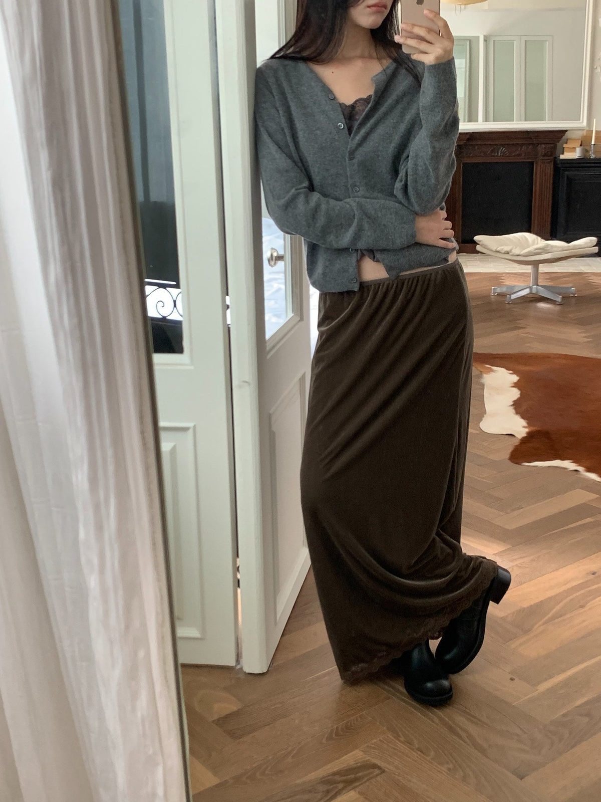 jerry velvet skirt-2col