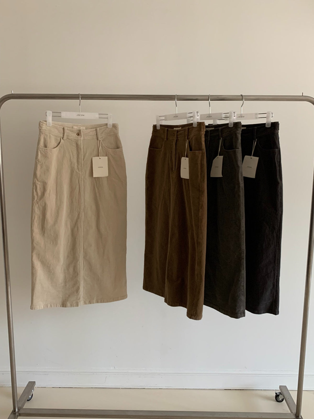 ash corduroy skirt-4col