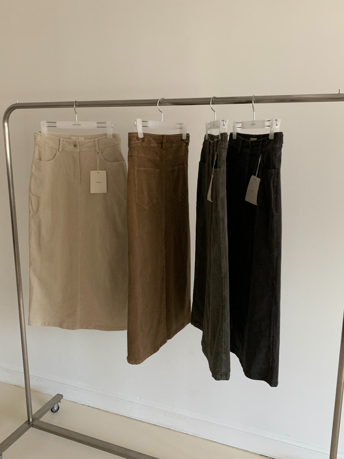 ash corduroy skirt-4col