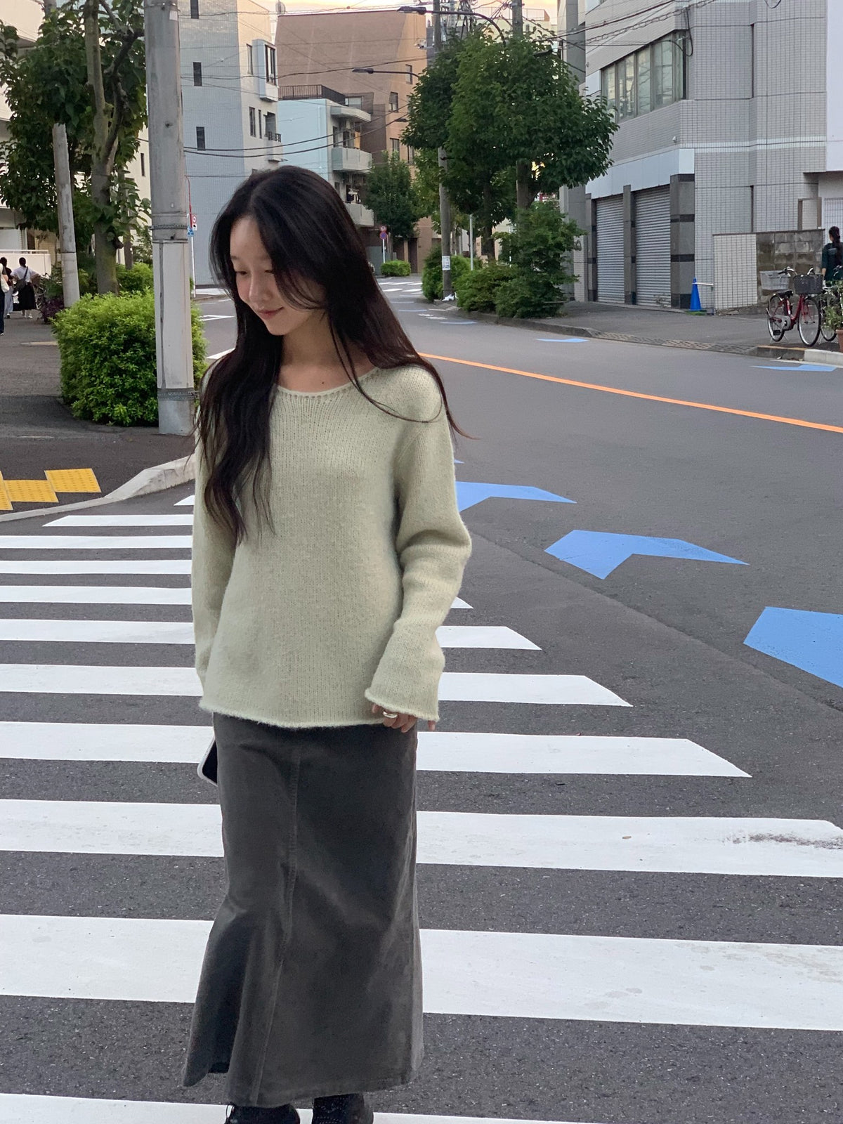 ash corduroy skirt-4col