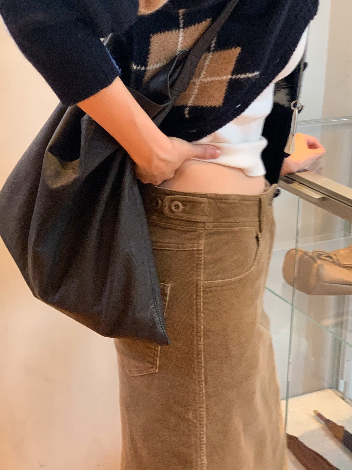 ash corduroy skirt-4col
