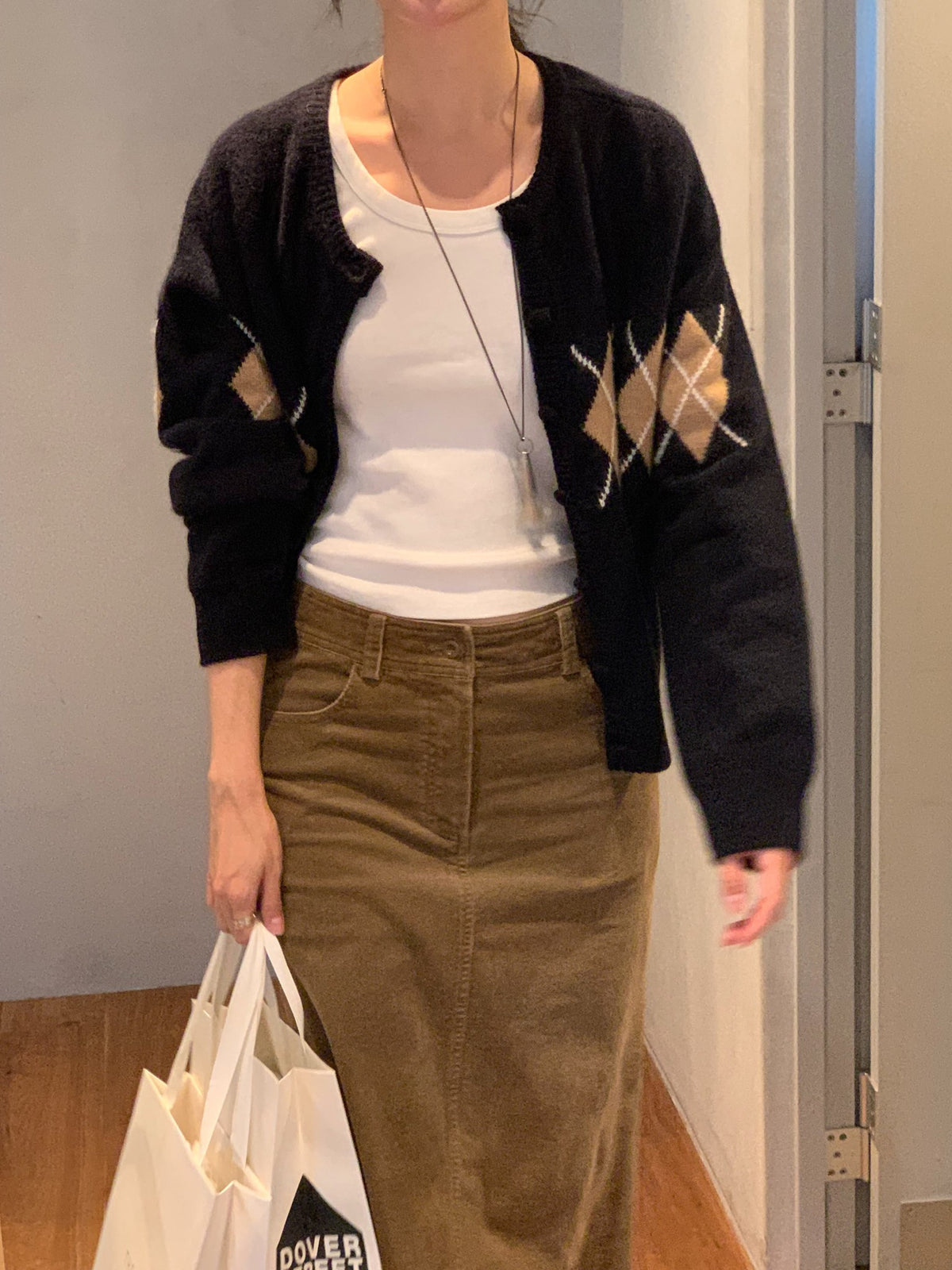ash corduroy skirt-4col