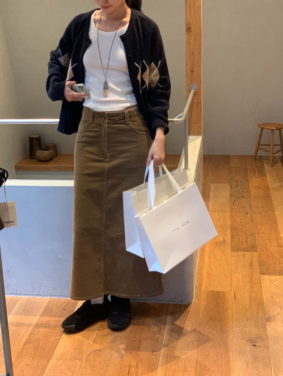 ash corduroy skirt-4col