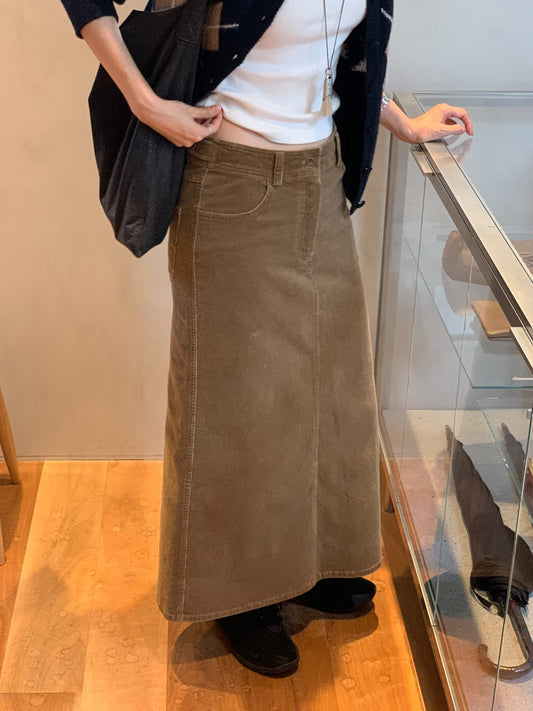 ash corduroy skirt-4col