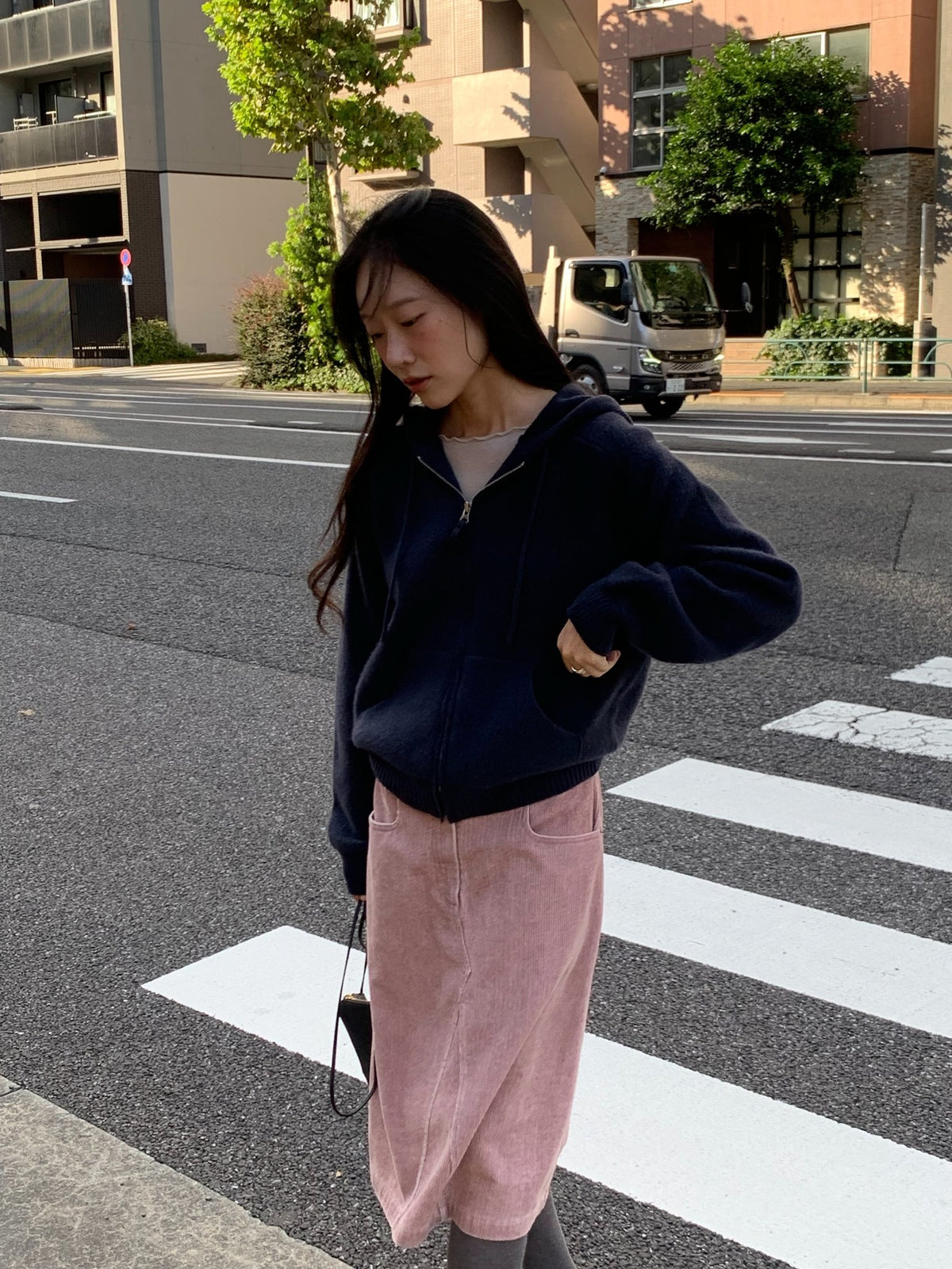 here corduroy skirt-2col