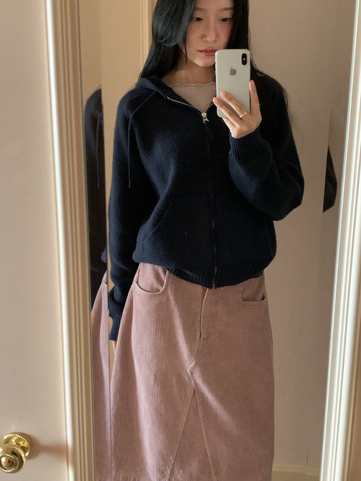 here corduroy skirt-2col