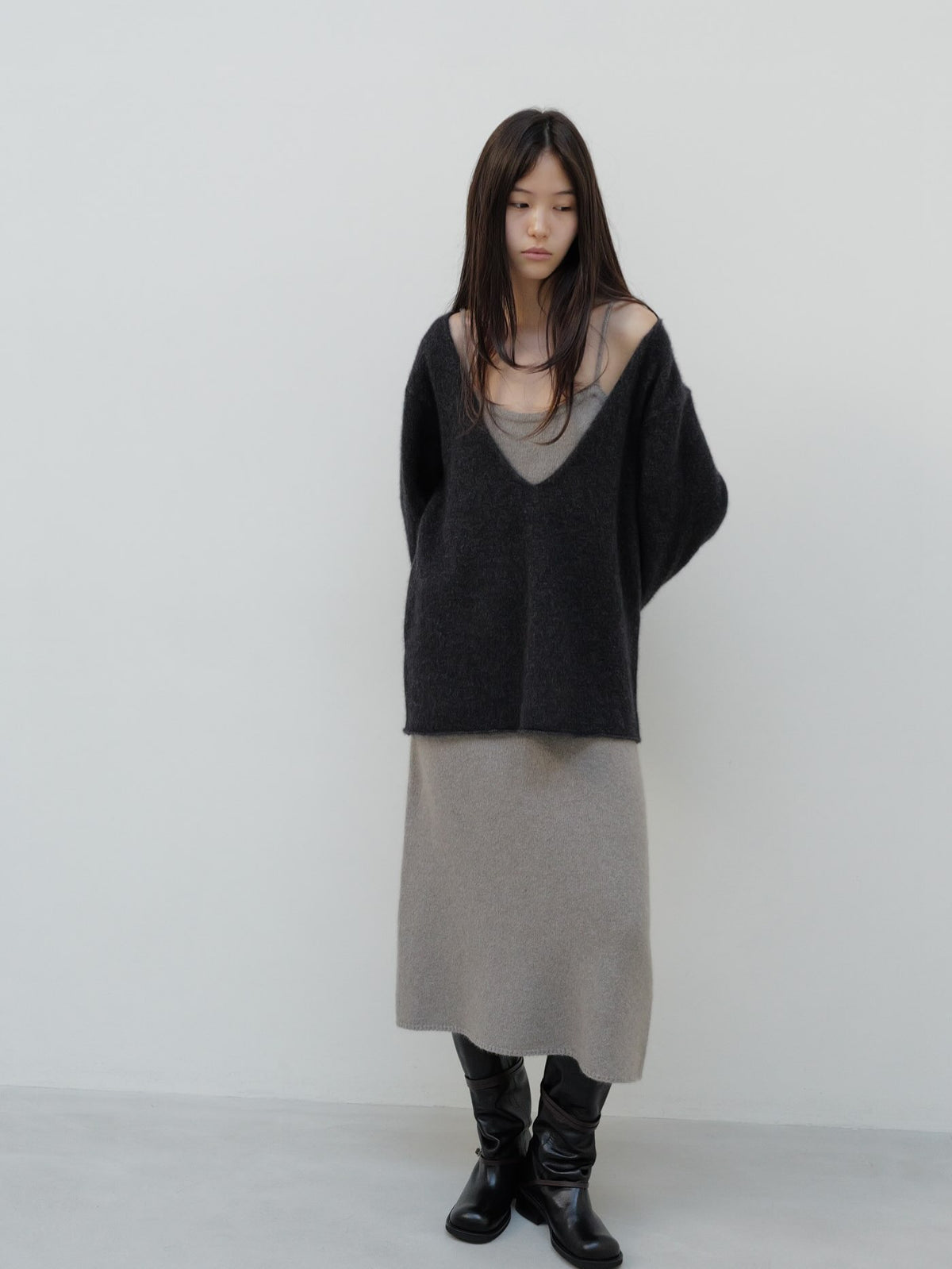 raccoon hill v knit-4col