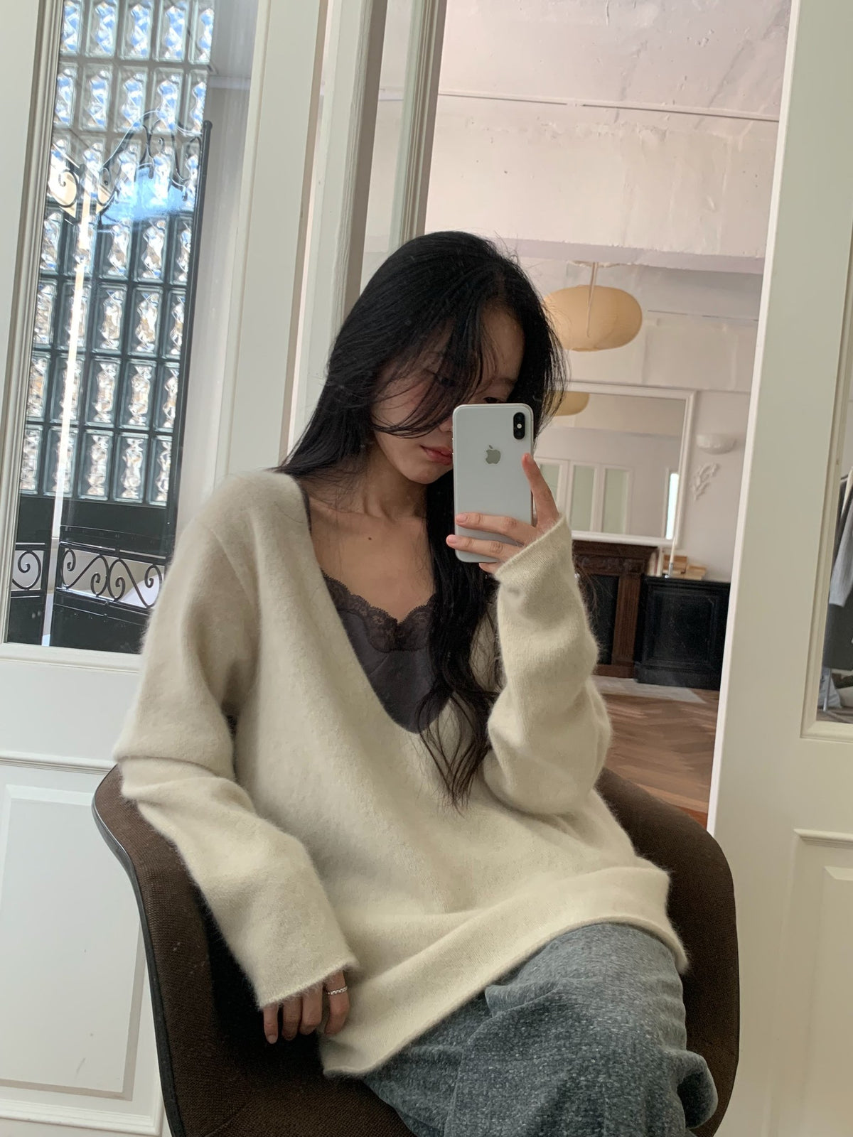 raccoon hill v knit-4col