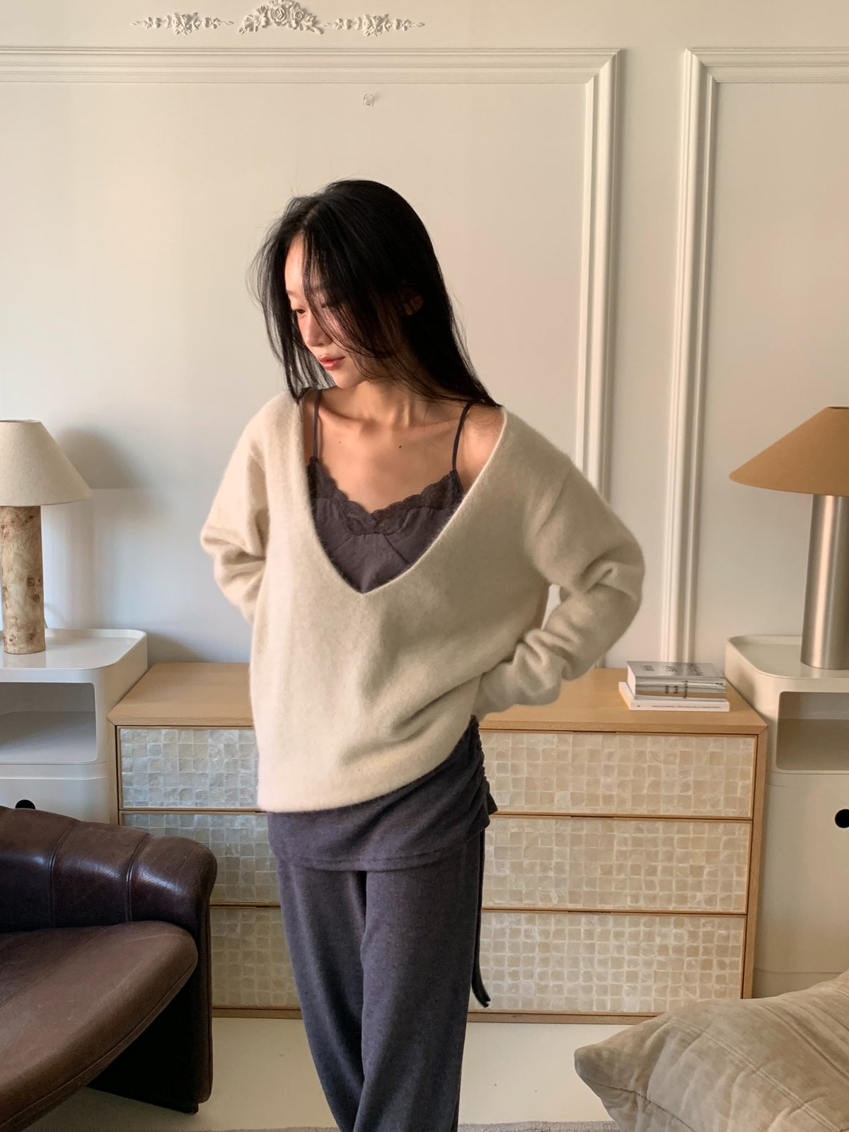 raccoon hill v knit-4col