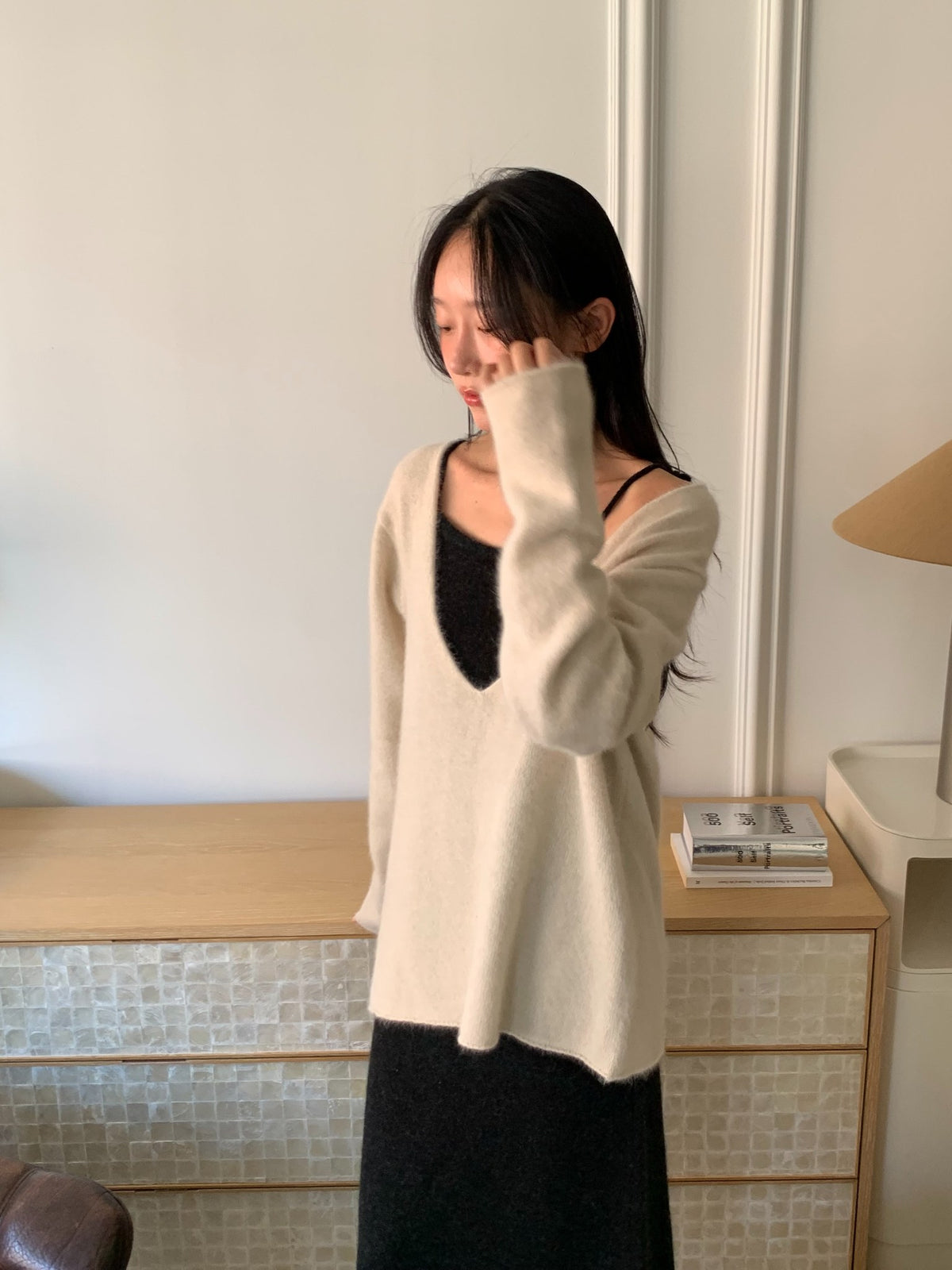 raccoon hill v knit-4col